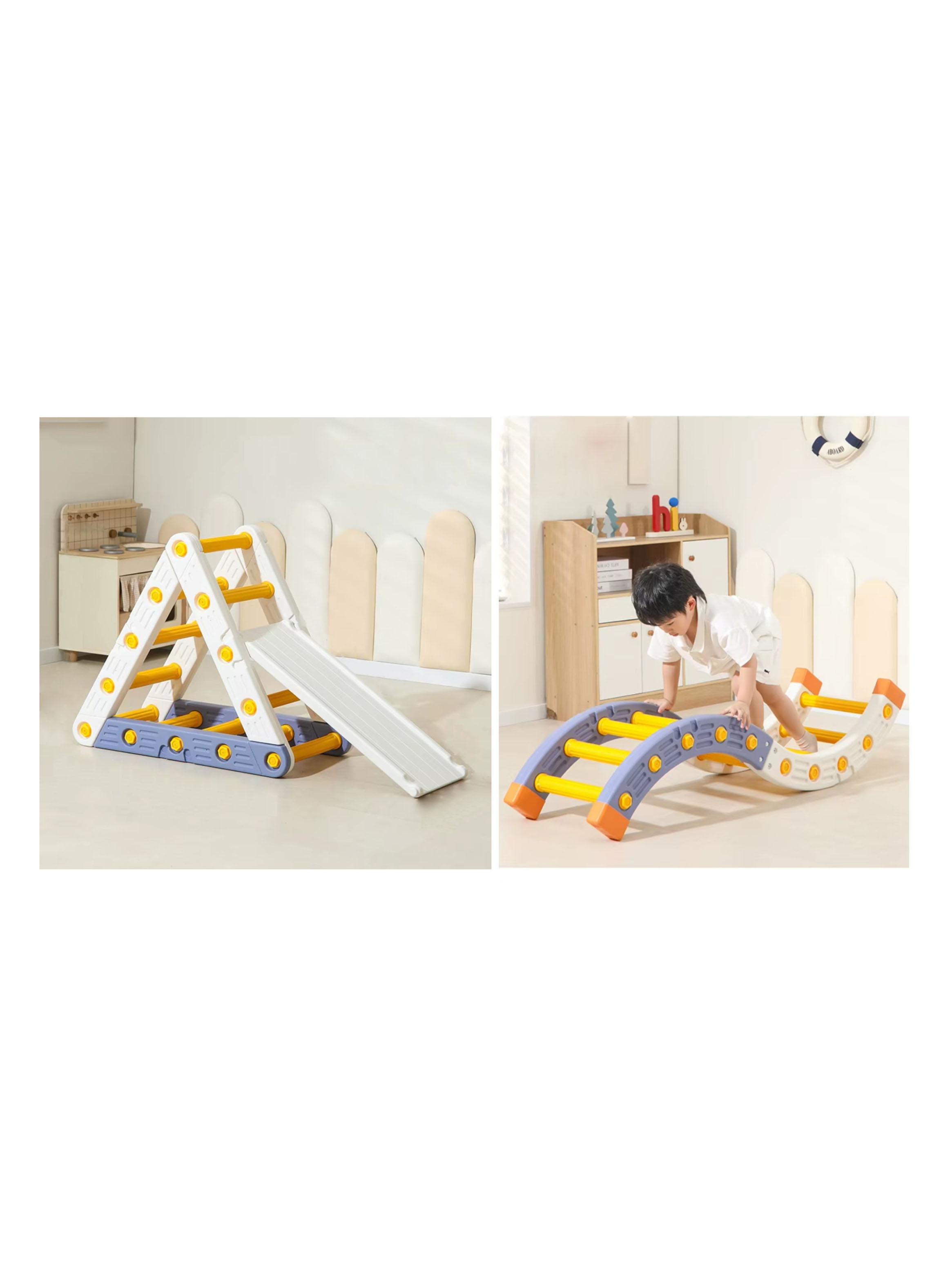 Centro de Juego Pikler Montessori 3 en 1 Azul-2