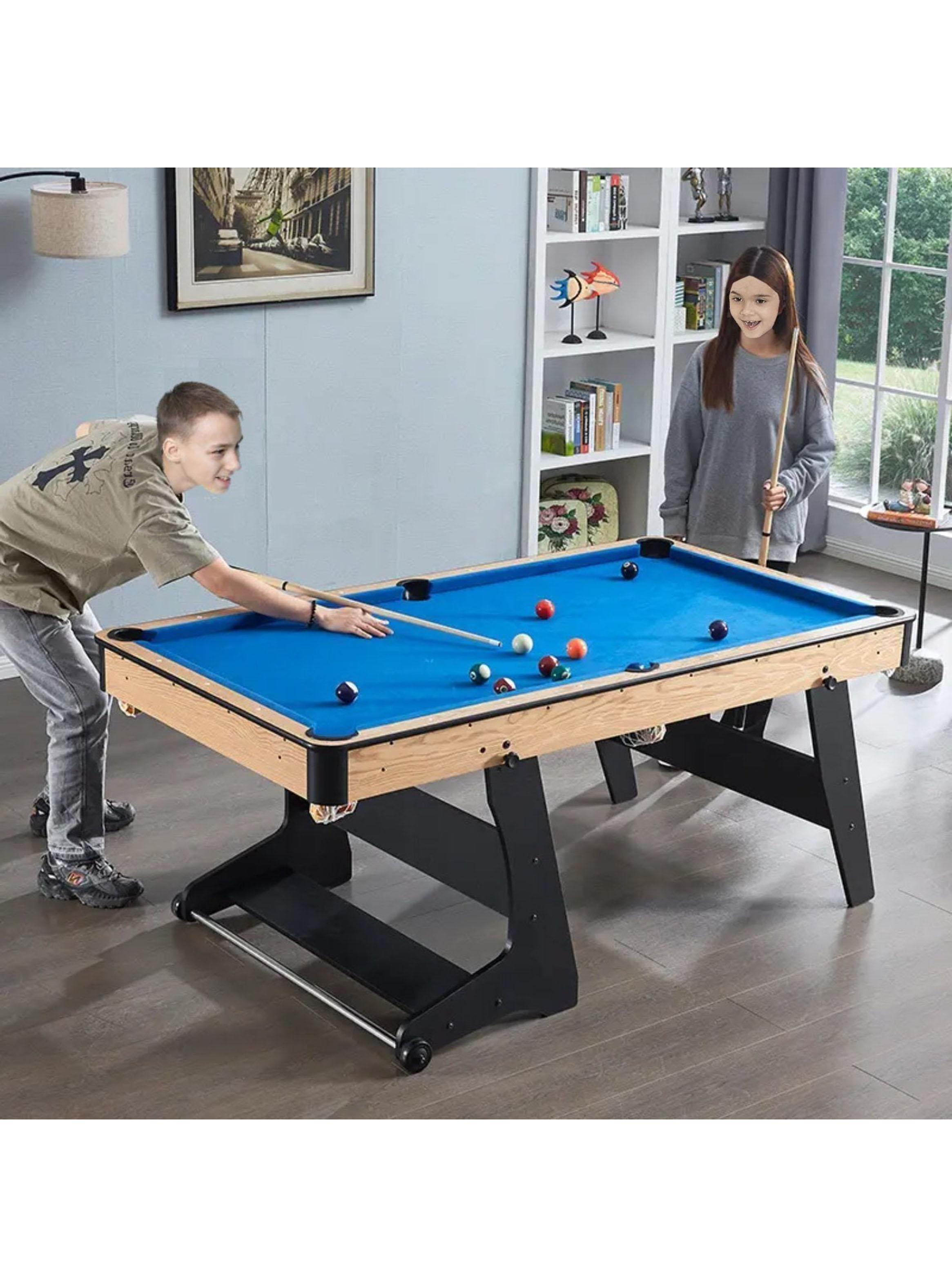 Mesa de Pool Vertical Azul-5