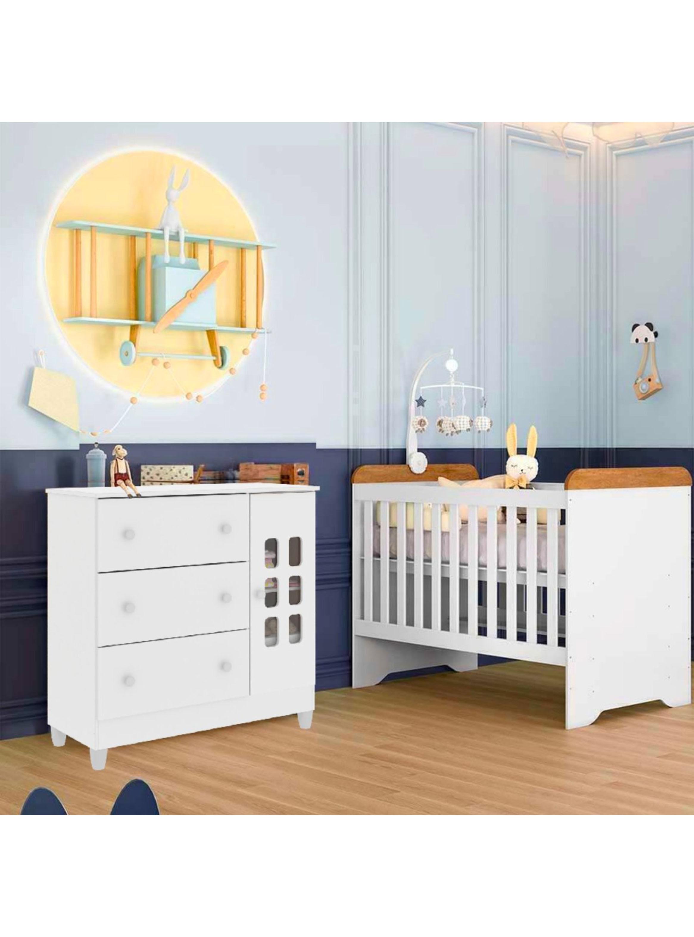 Cómoda 3 Cajones con Puerta Blanco Maria-3