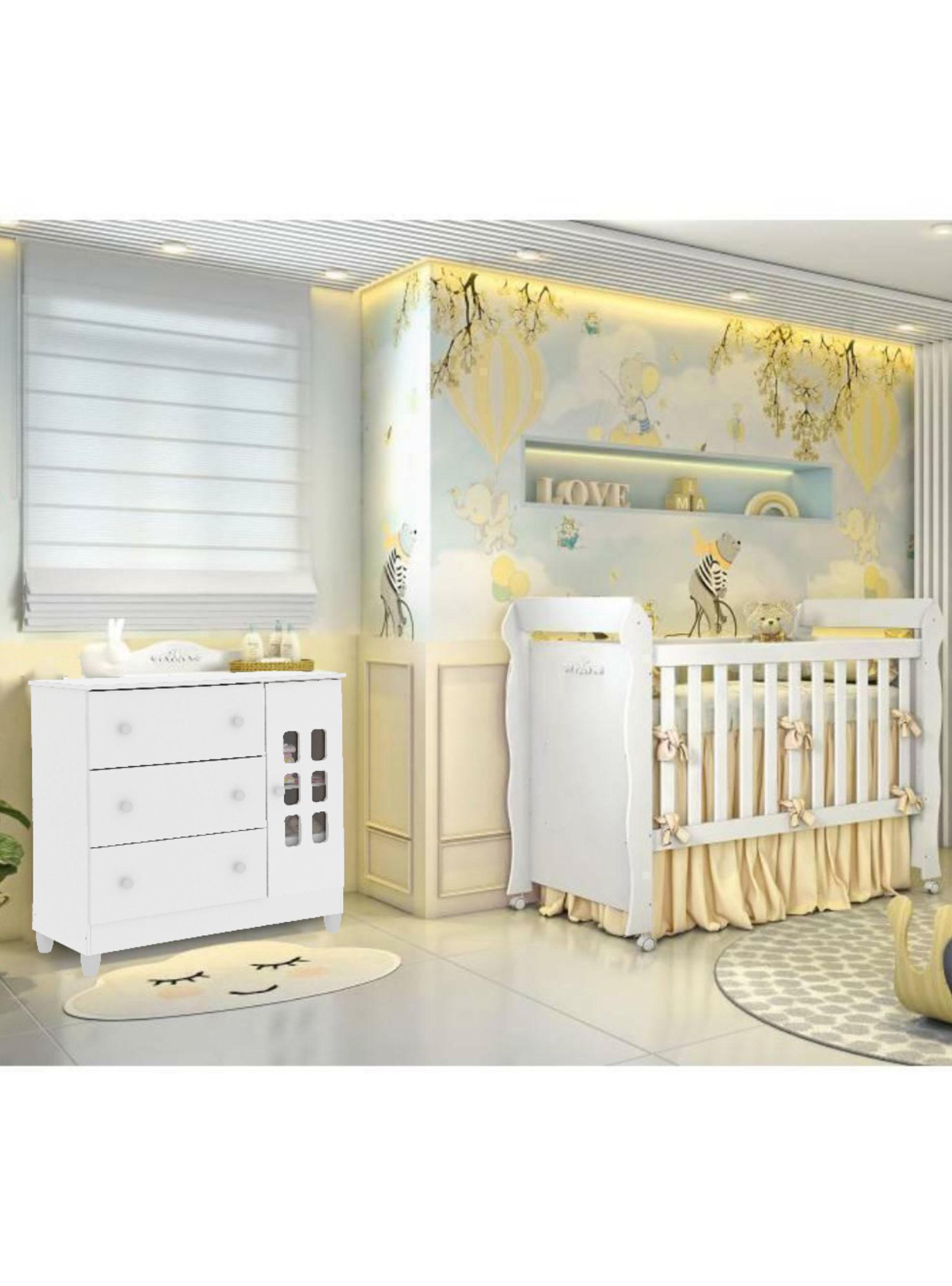 Cómoda 3 Cajones con Puerta Blanco Maria-4