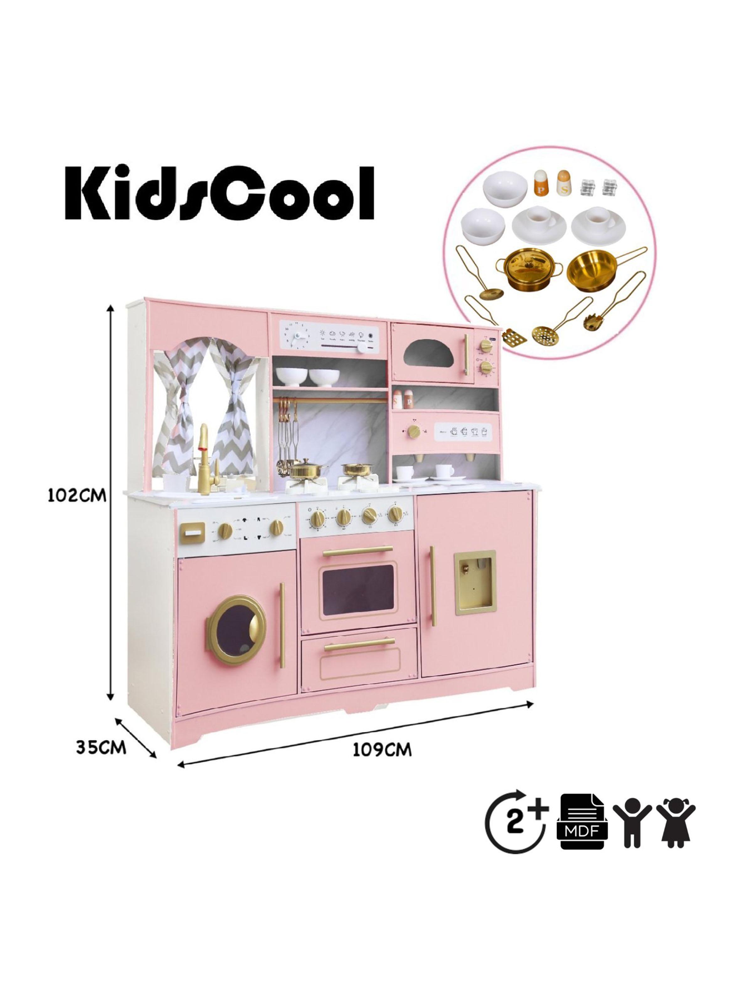 Juguete Mini Hogar Gran Cocina Kitchenette Rosada-1