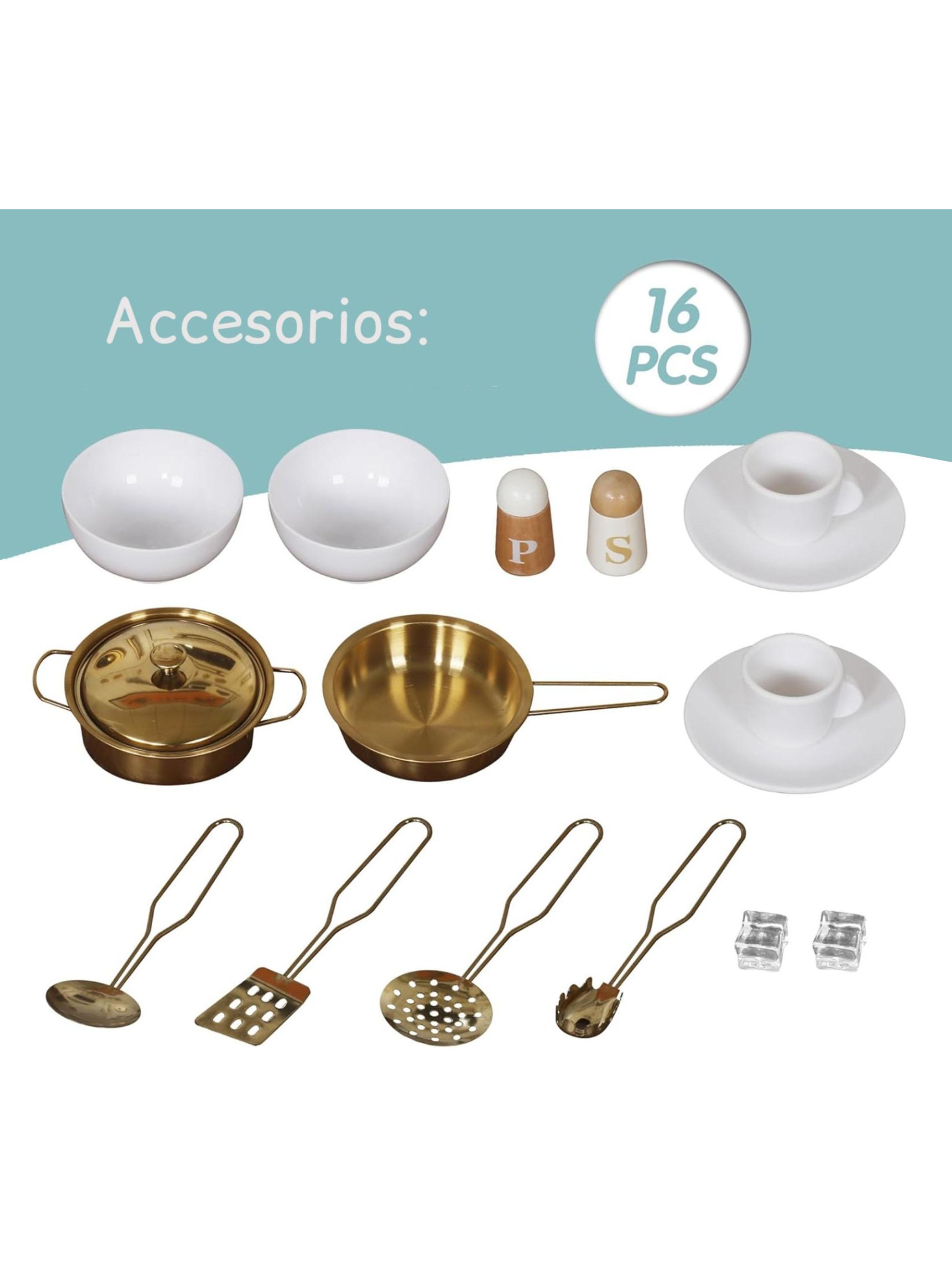 Juguete Mini Hogar Gran Cocina Kitchenette Rosada-3
