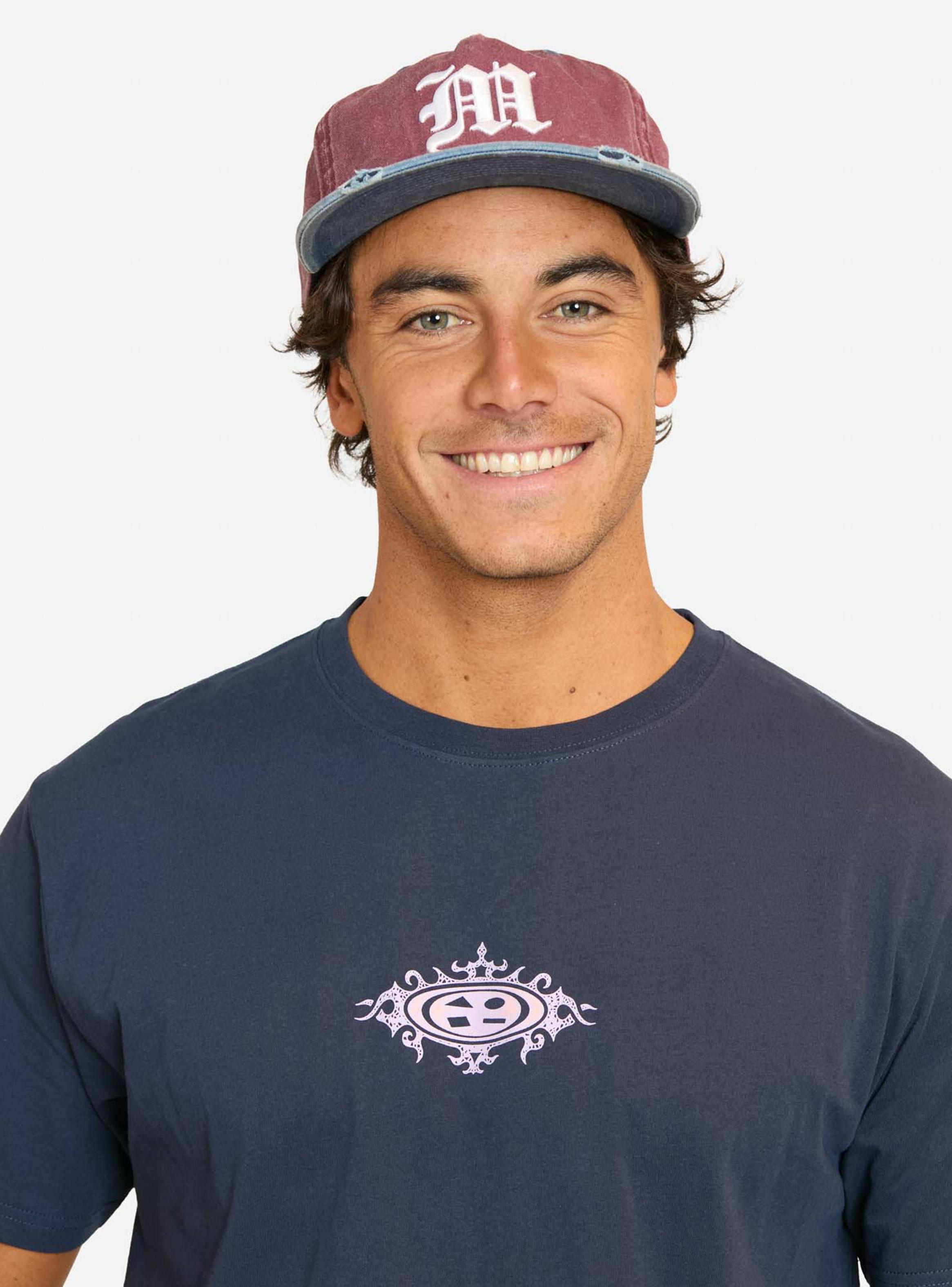 Polera Navy Print Front-2