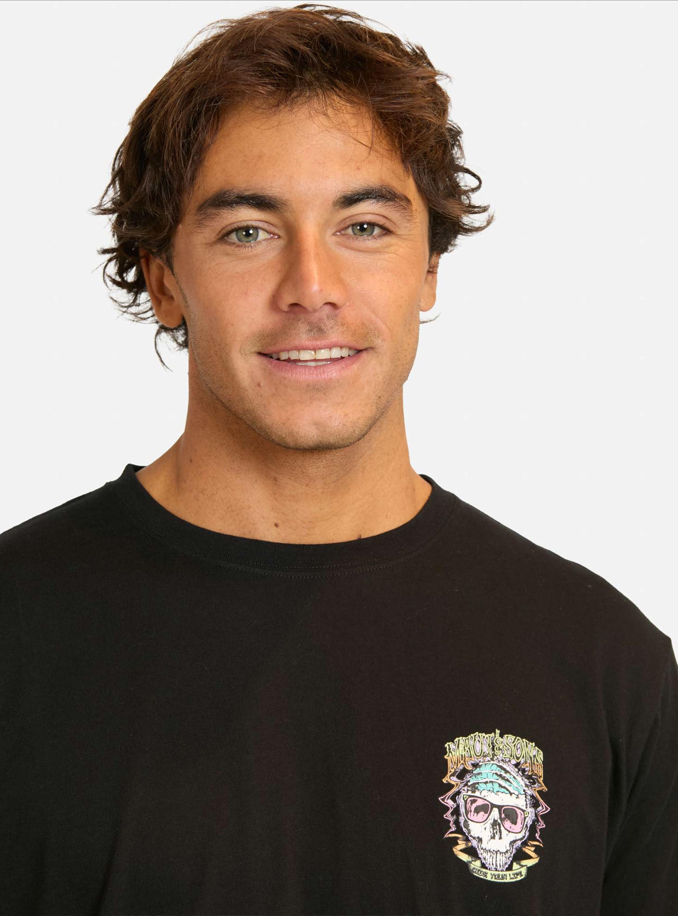 Polera Manga Corta Print Espalda Brain Wavers-2