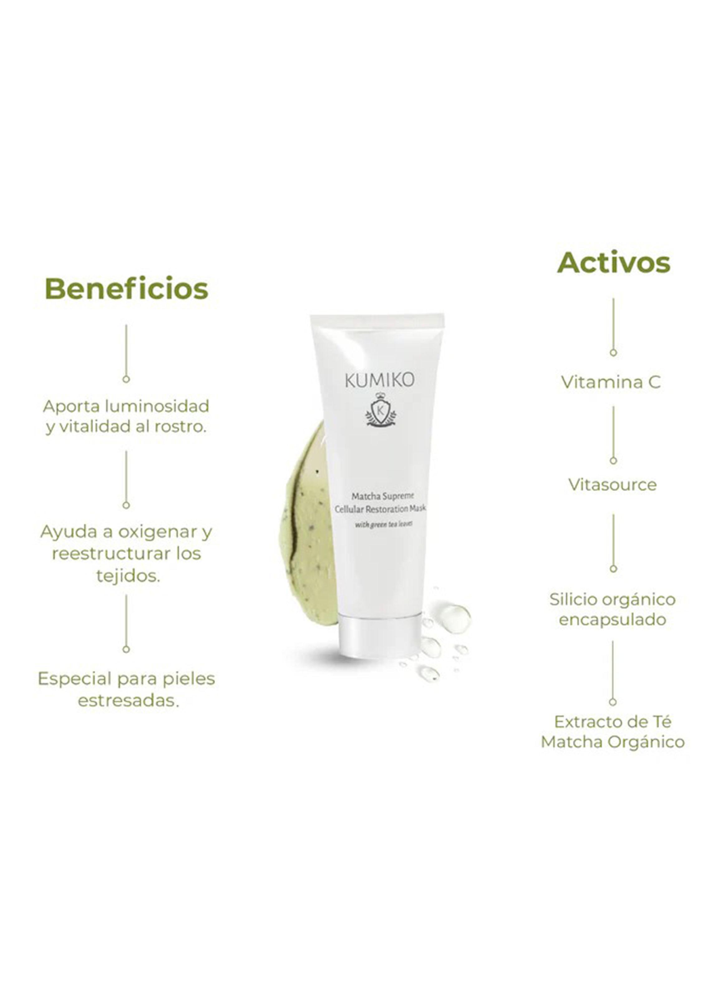 Mascarilla Kumiko Facial Matcha Supreme Cellular Restoration 75 ml-5