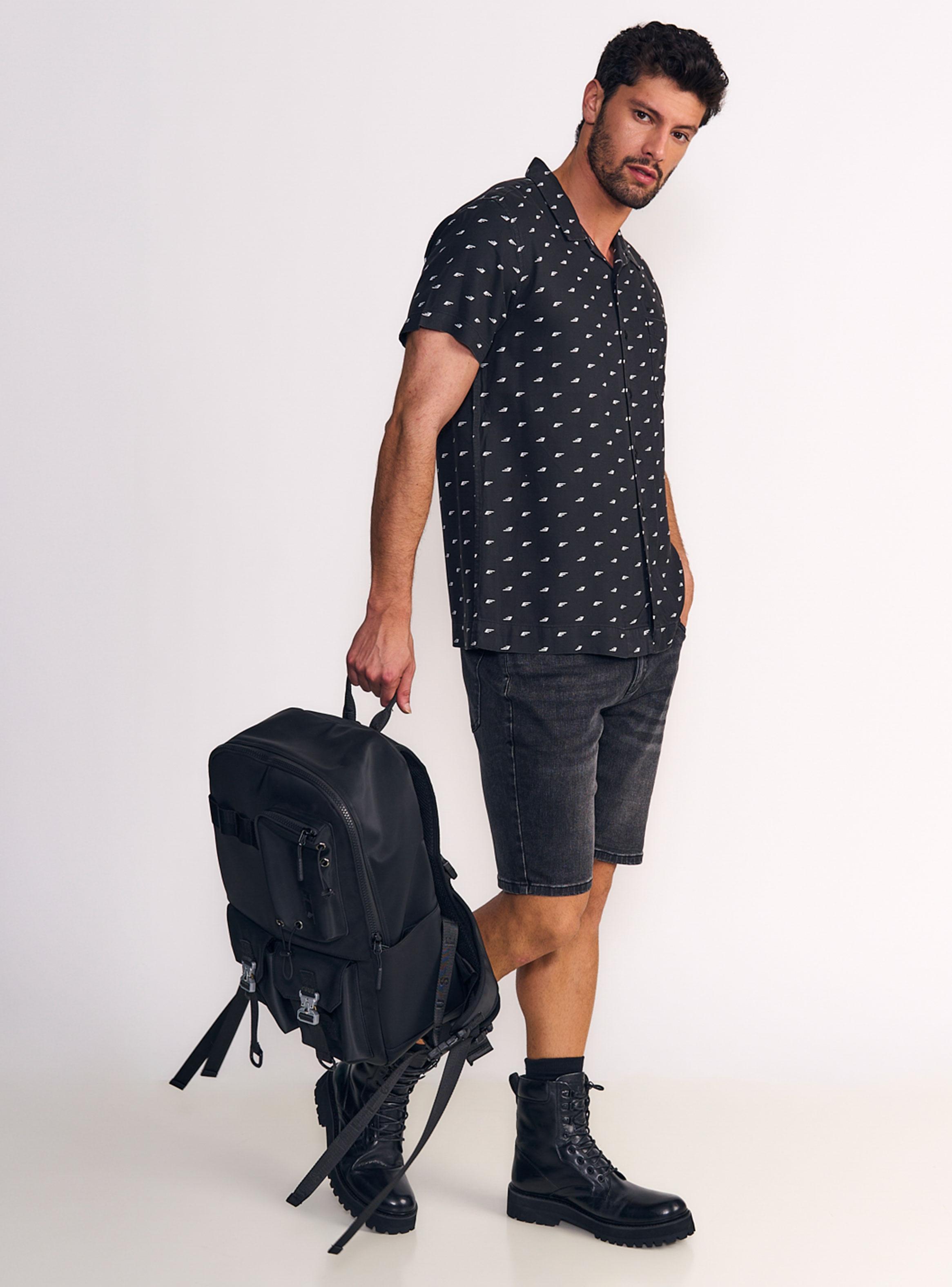 Camisa Manga Corta Surf Guayabera Sarga Mini Print-3