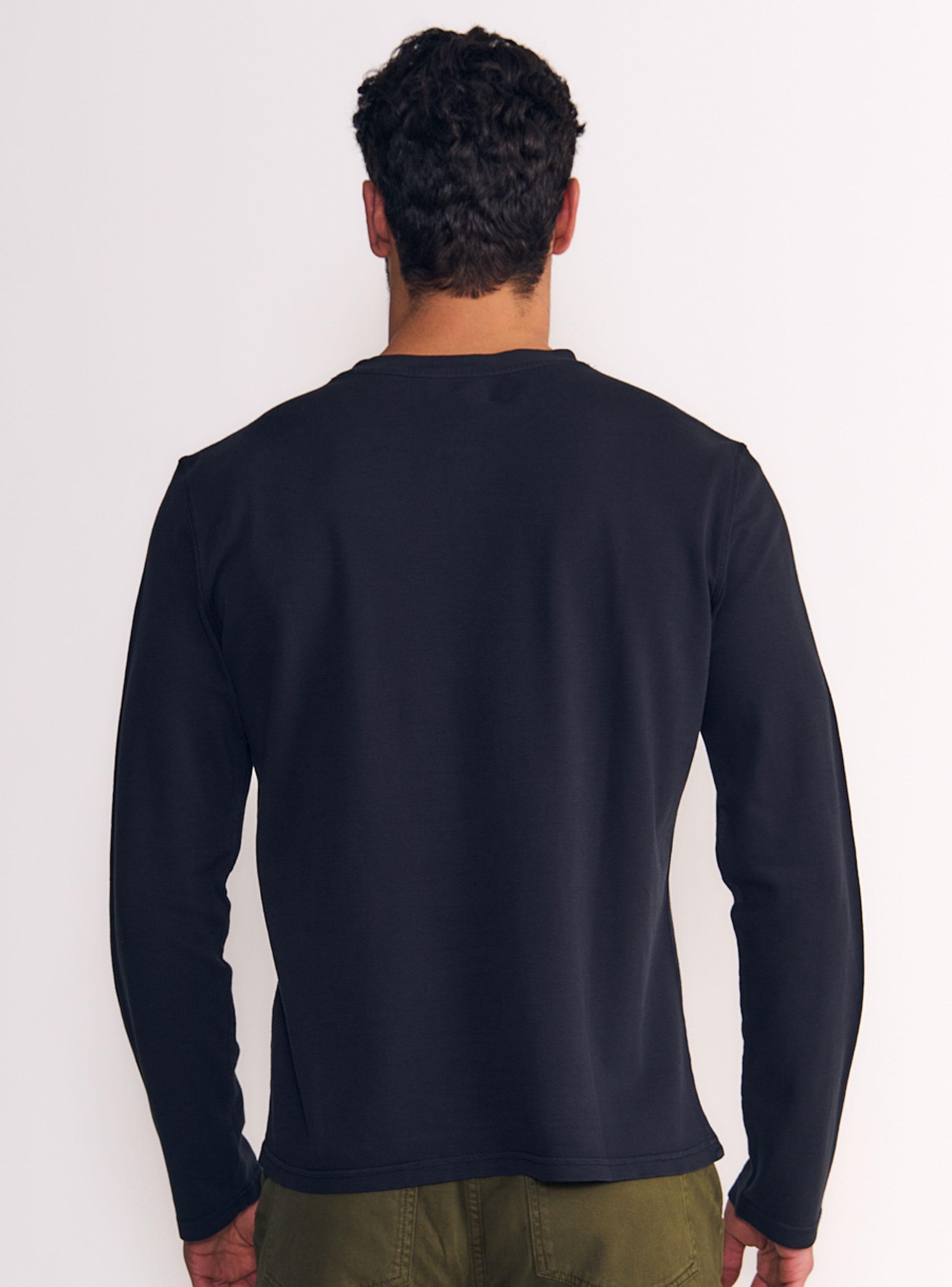 Polera Regular Fit Garment Dye Piqué Manga Larga-1