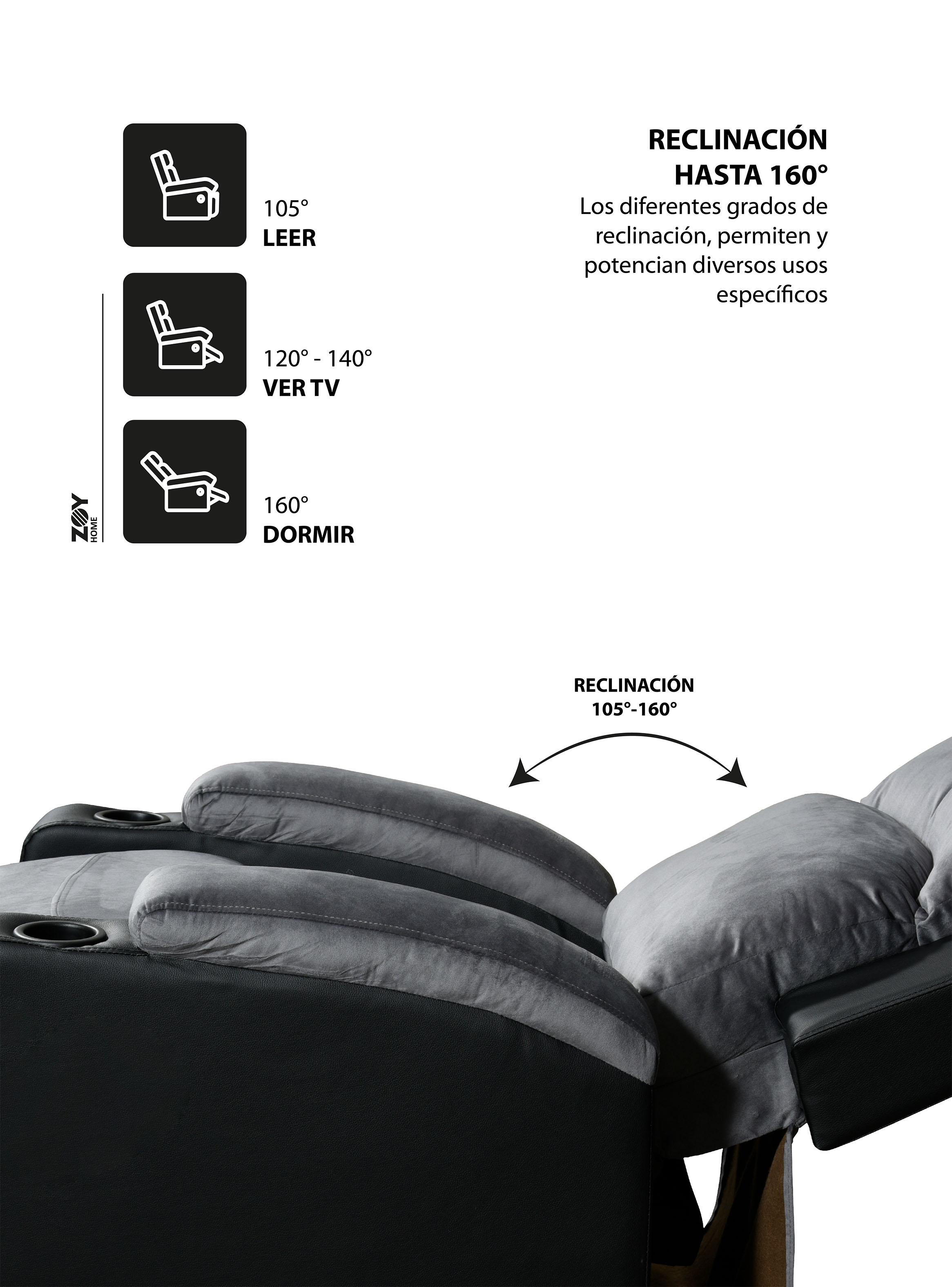 Bergere Dakar Mix Tela y PU Negro-3