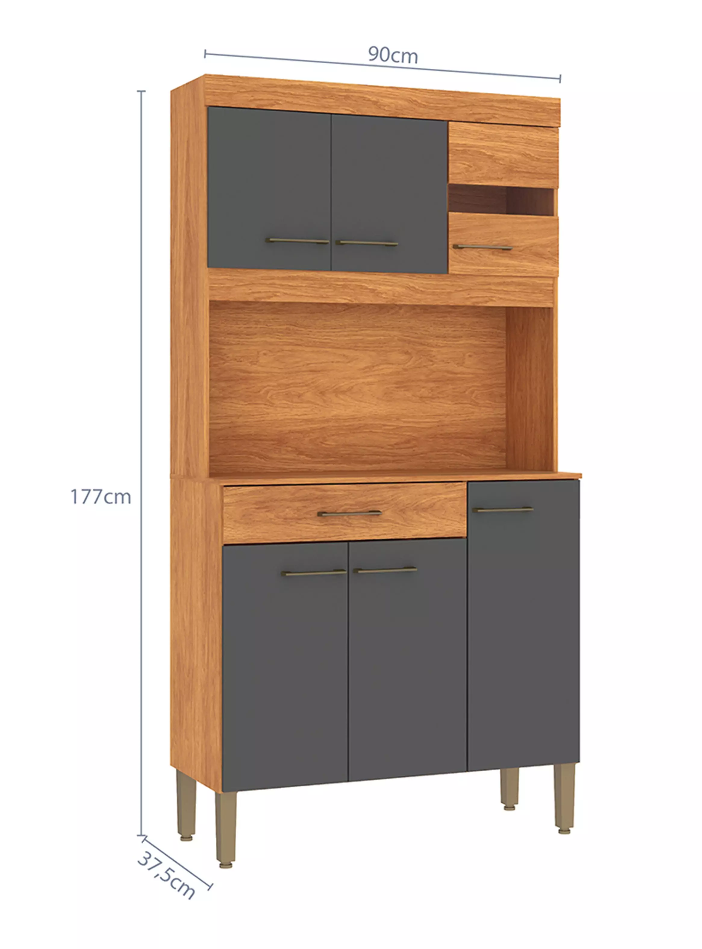 Kit Cocina Carla 177x37.5x90 cm-1