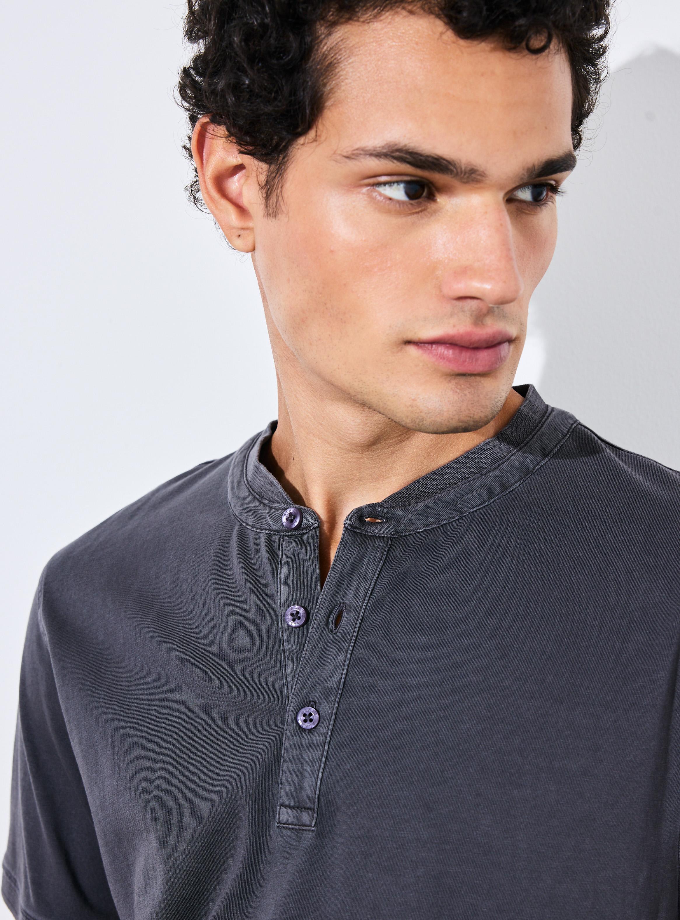 Polera Cuello Mao Botones Algodón-3