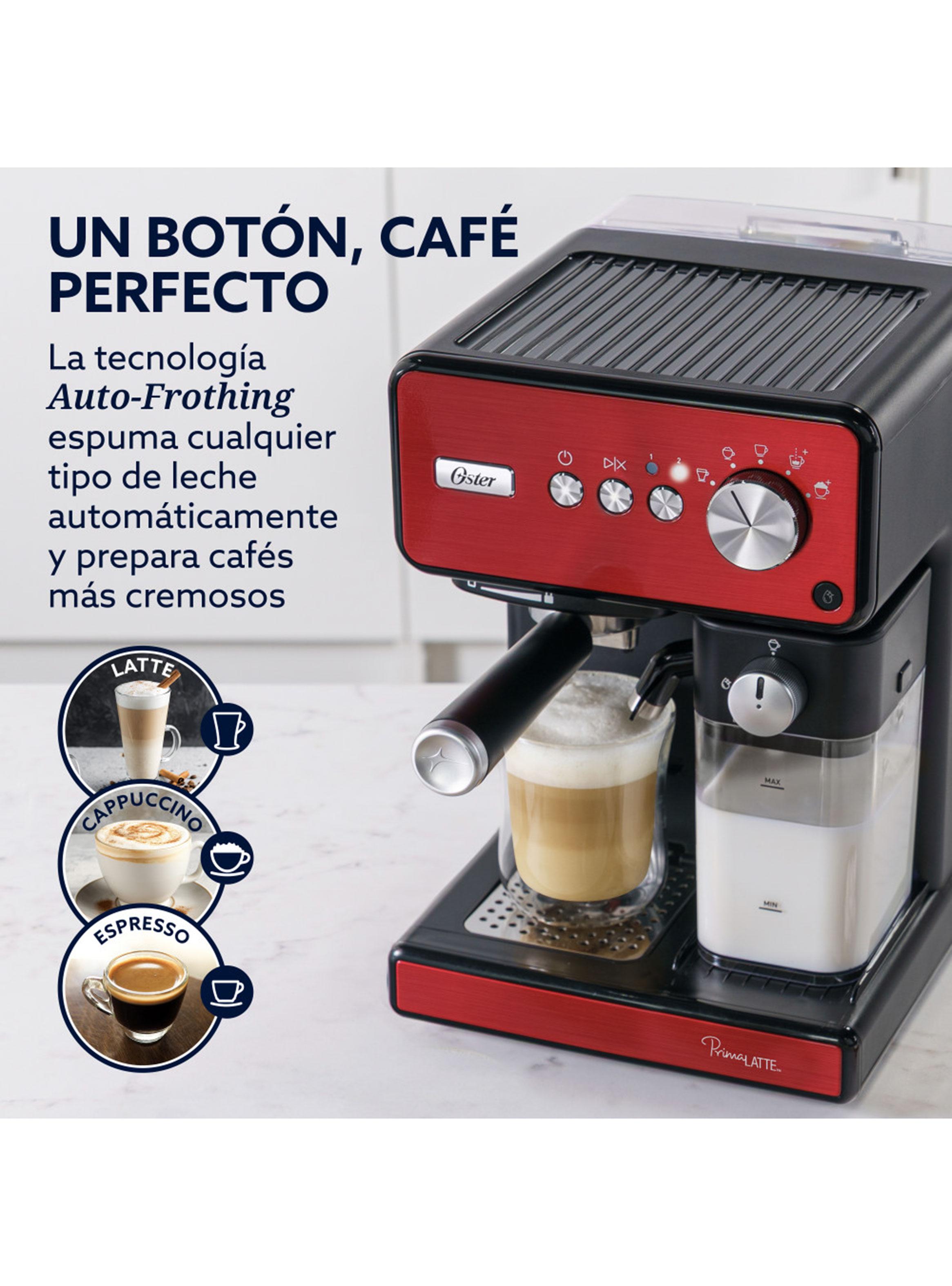 Cafetera Espresso Automática PrimaLatte Rojo-2