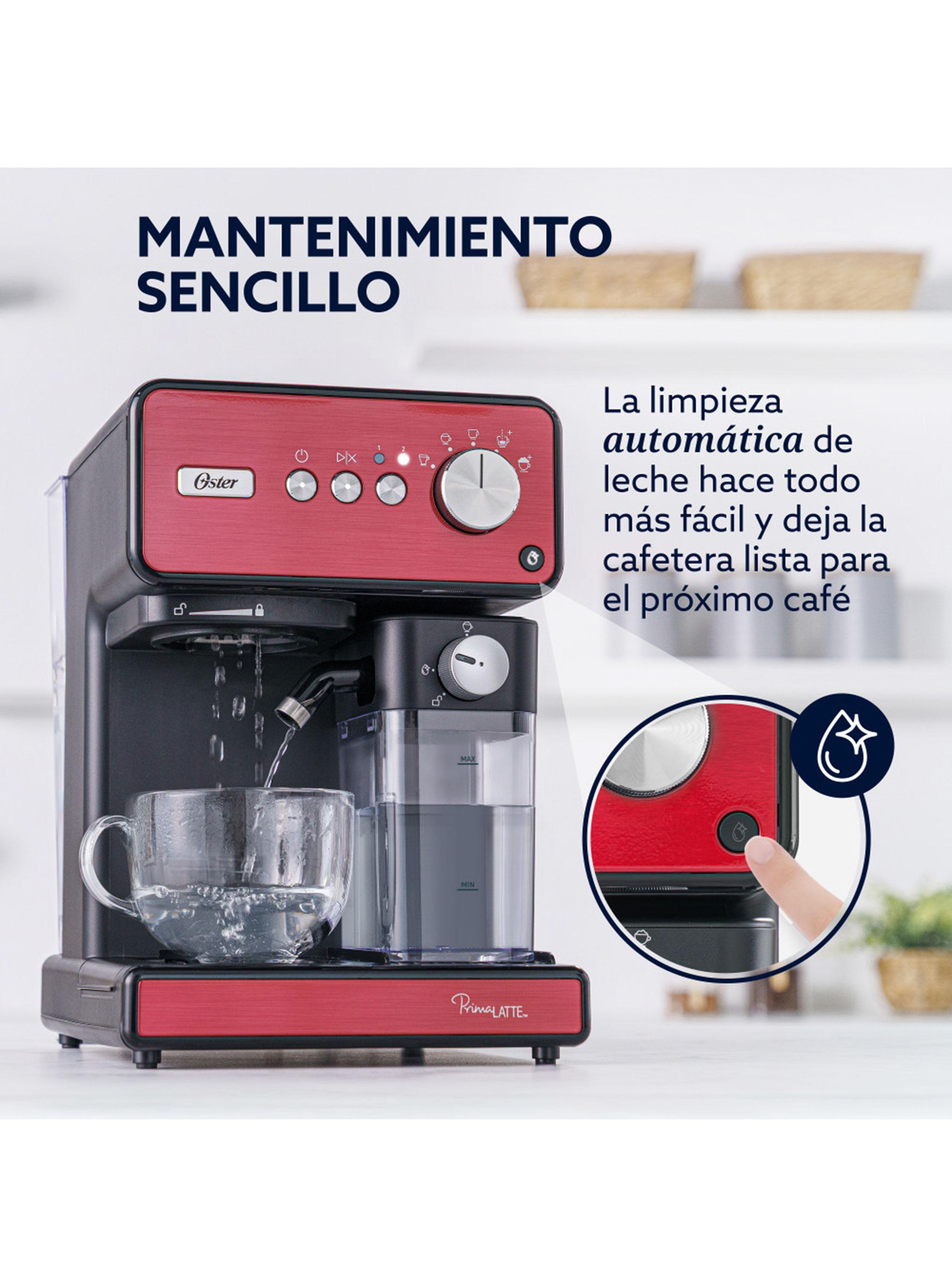 Cafetera Espresso Automática PrimaLatte Rojo-3