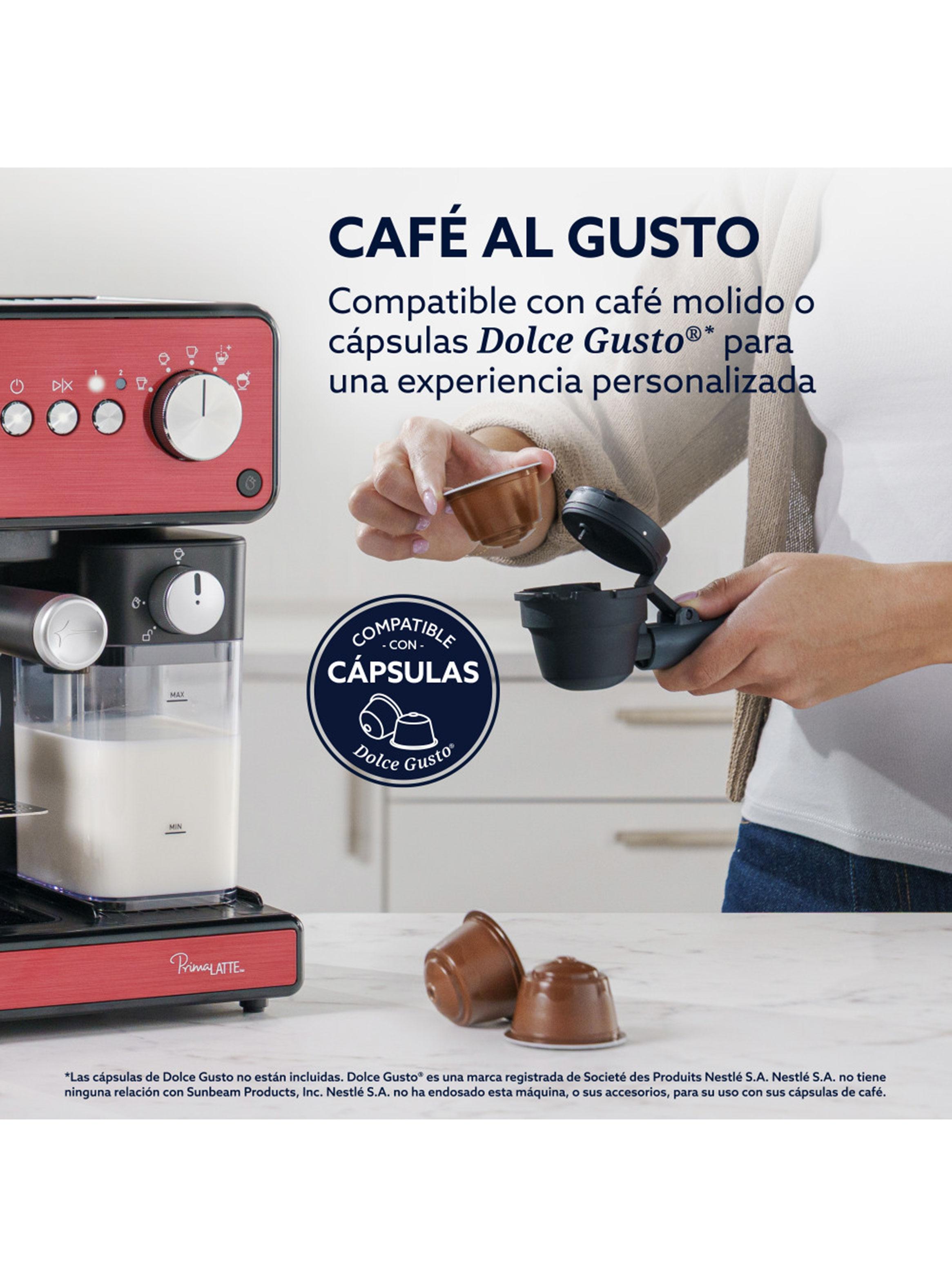Cafetera Espresso Automática PrimaLatte Rojo-6