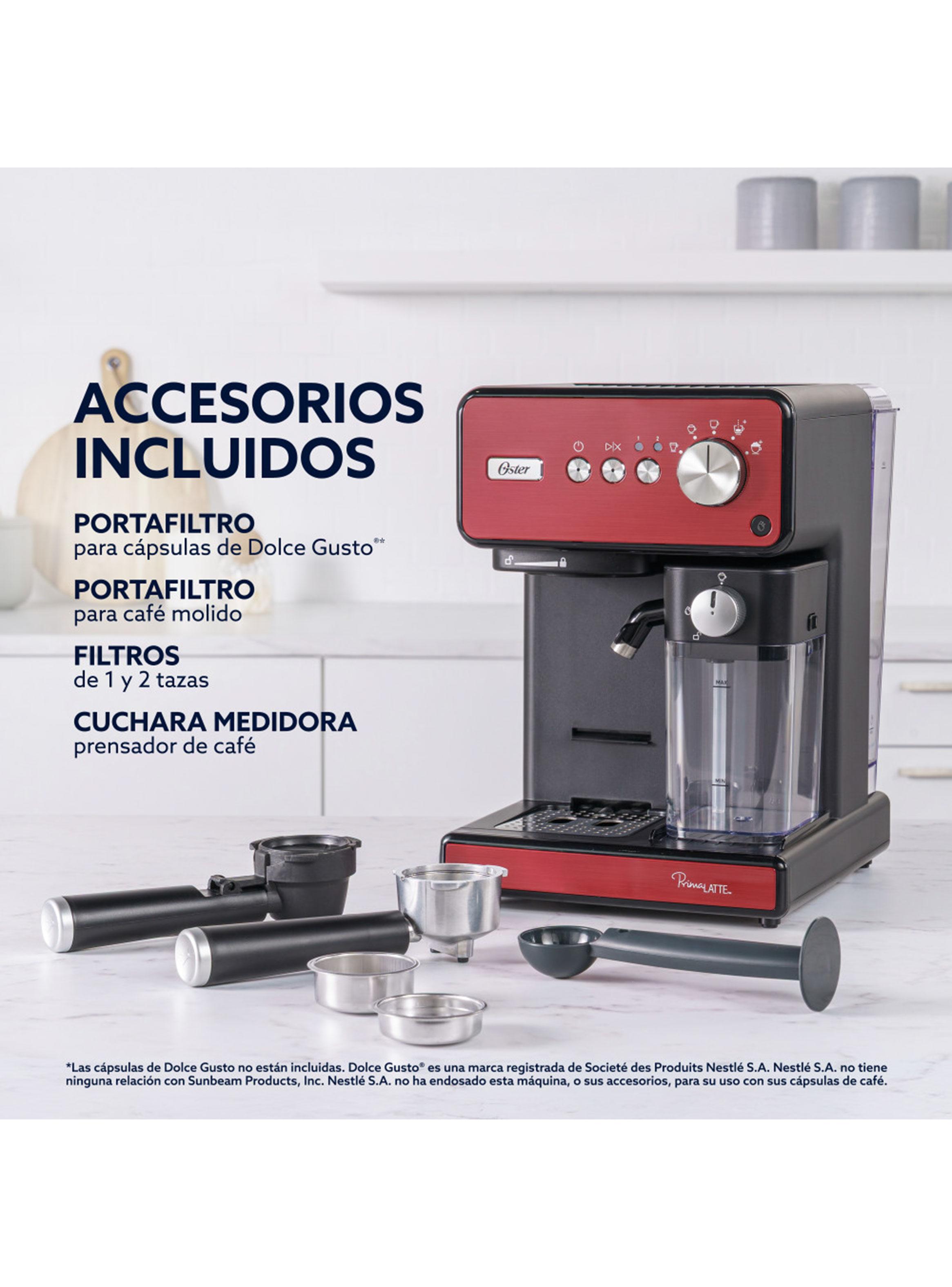 Cafetera Espresso Automática PrimaLatte Rojo-5