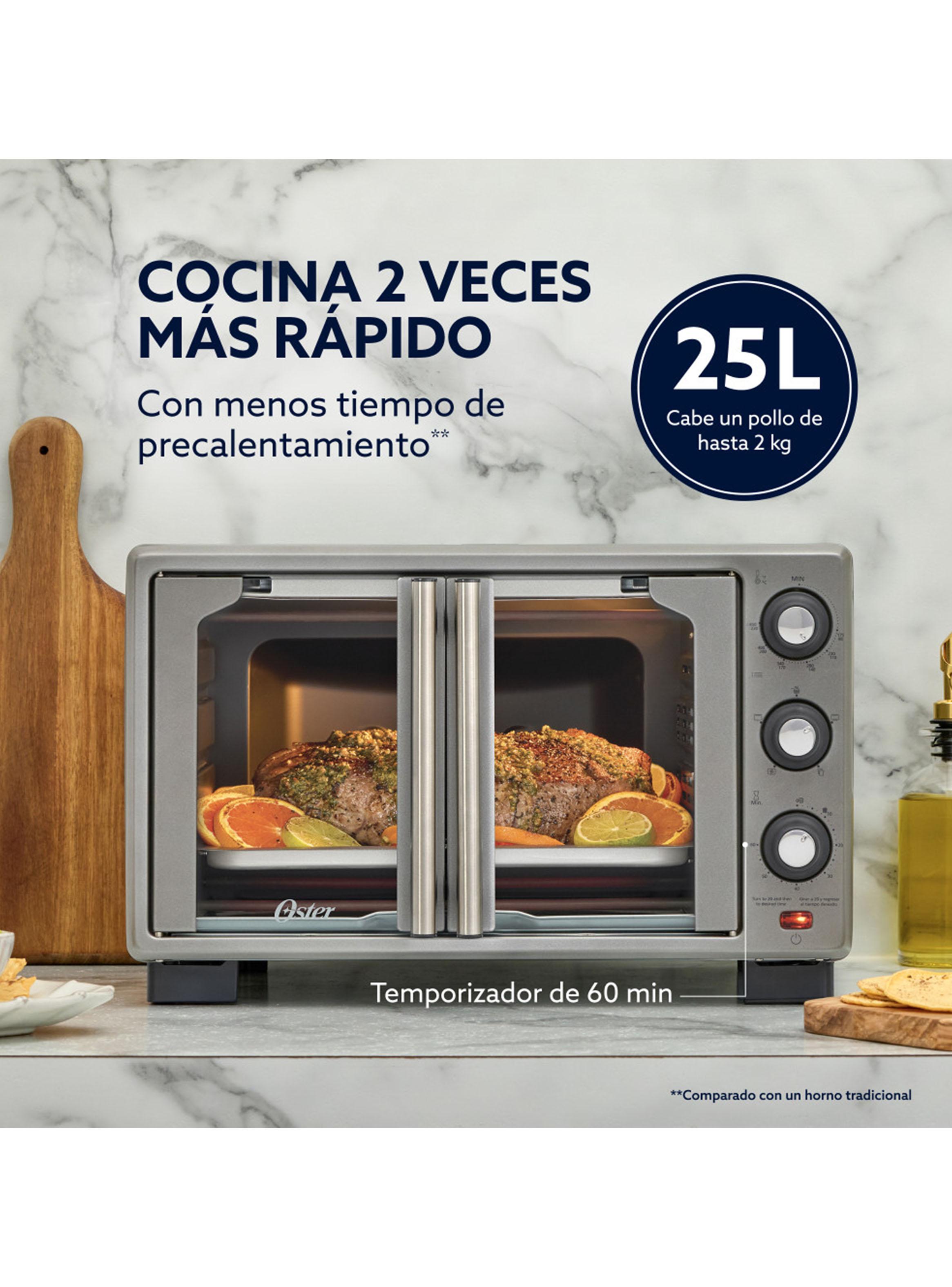 Horno Eléctrico con Freidora de Aire 25 Litros Puerta Francesa-2