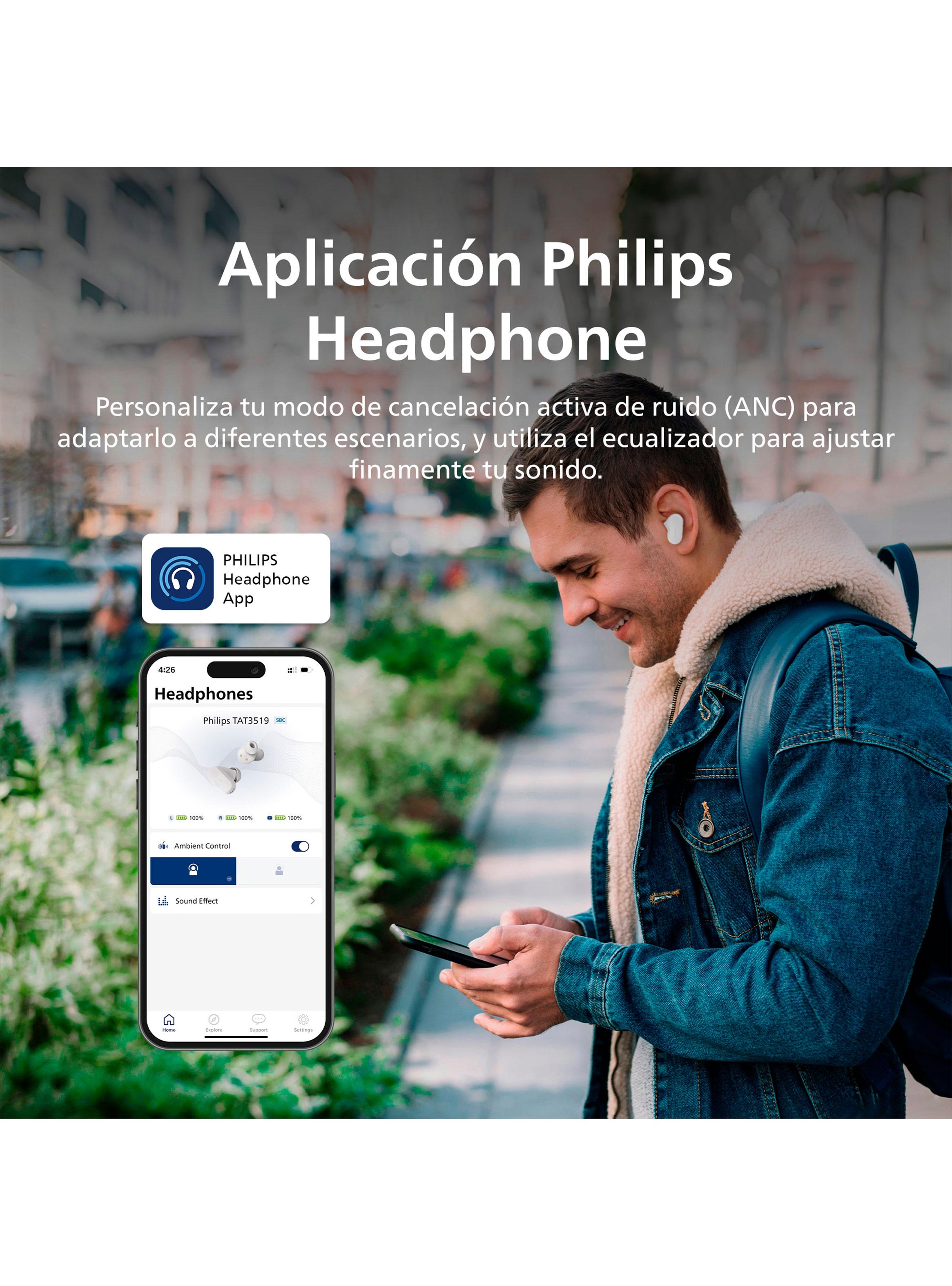 Audífonos Bluetooth TWS Noise Cancelling TAT3509WT Blanco-6