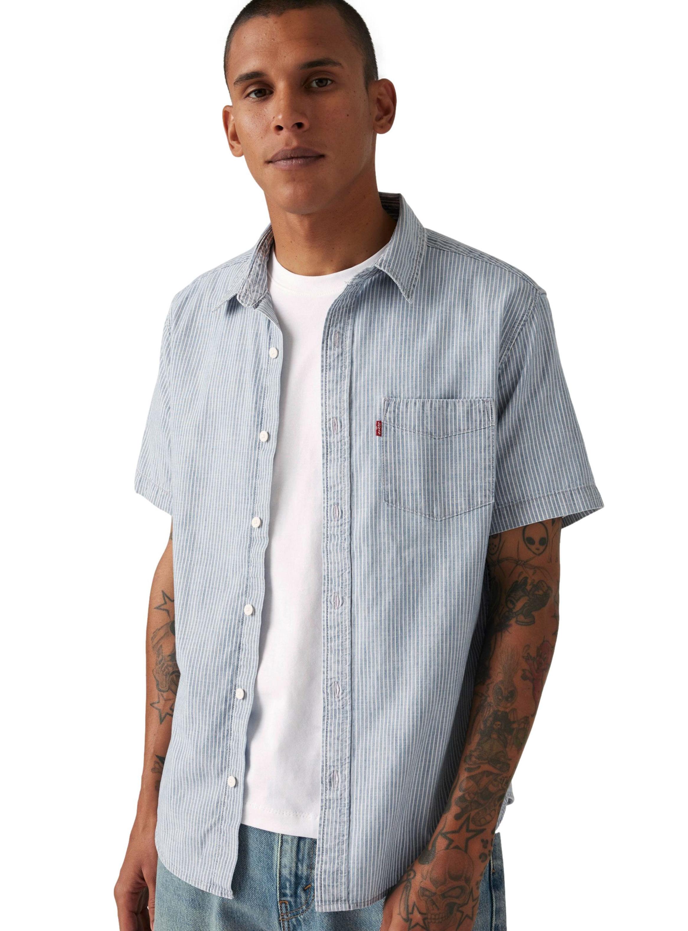 Camisa Casual Print Cuello V-2