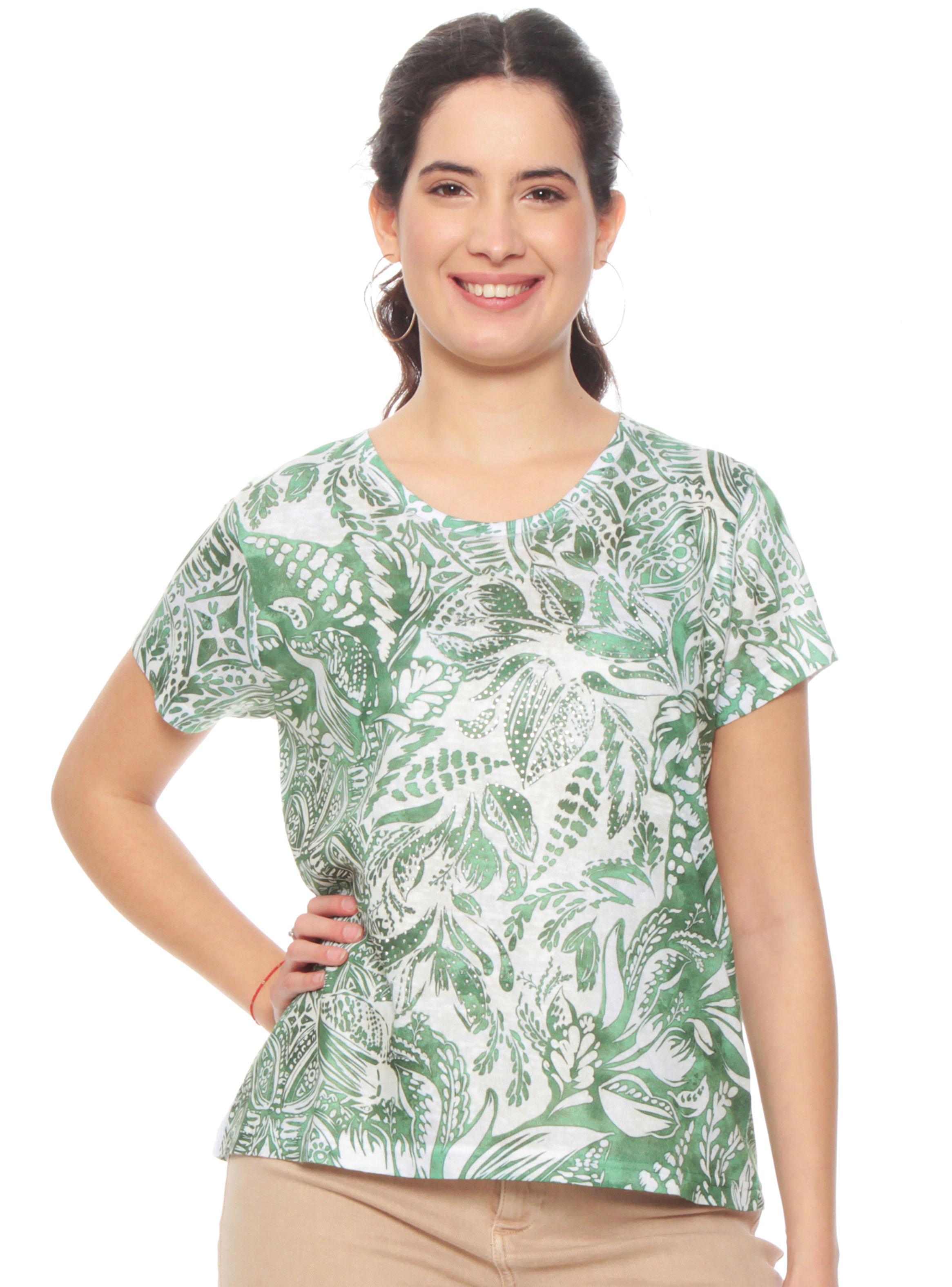 Polera Sublimada con Aplicación Strass Escote-0