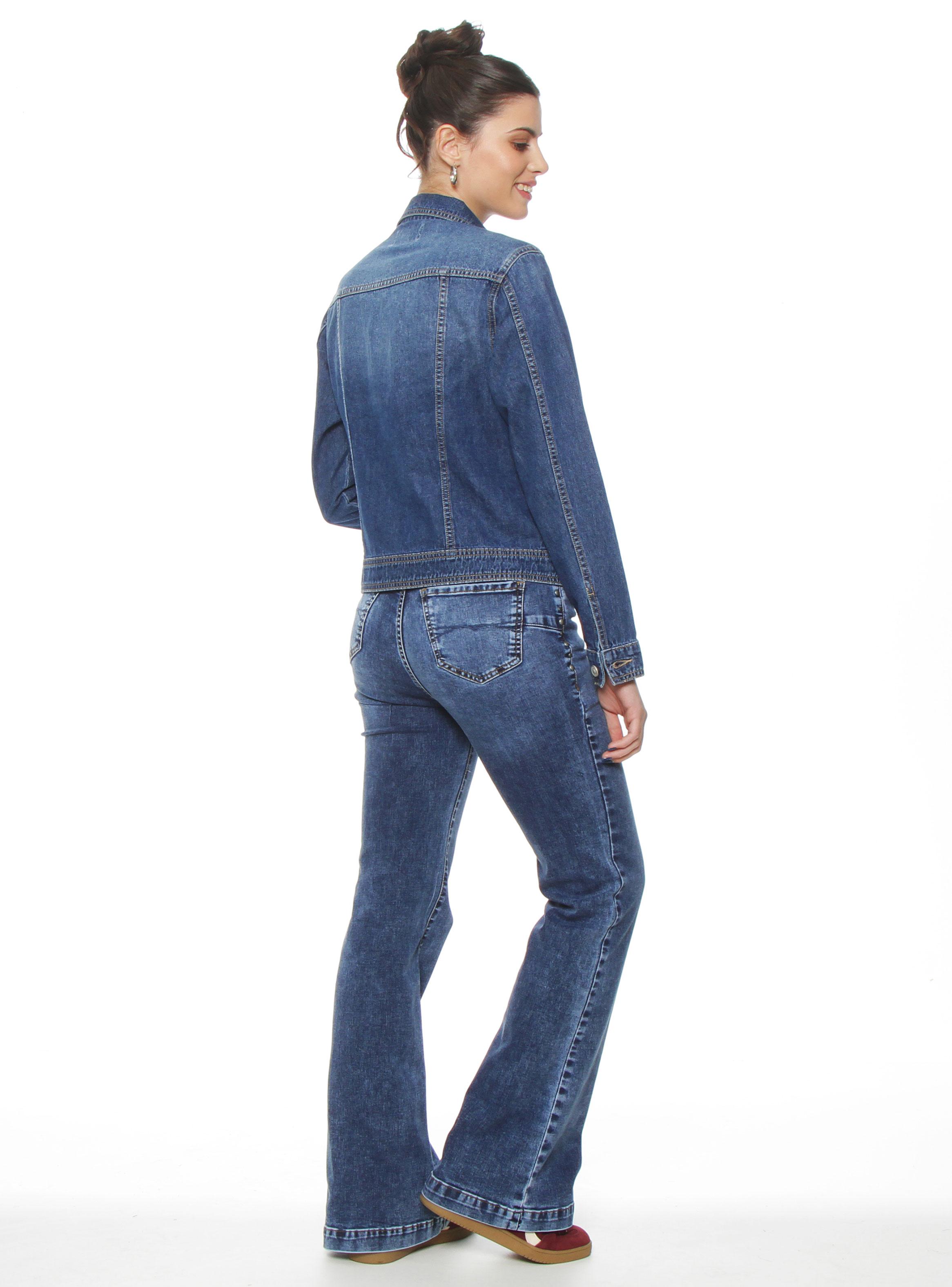 Chaqueta Denim Manga Larga Abotonada-4