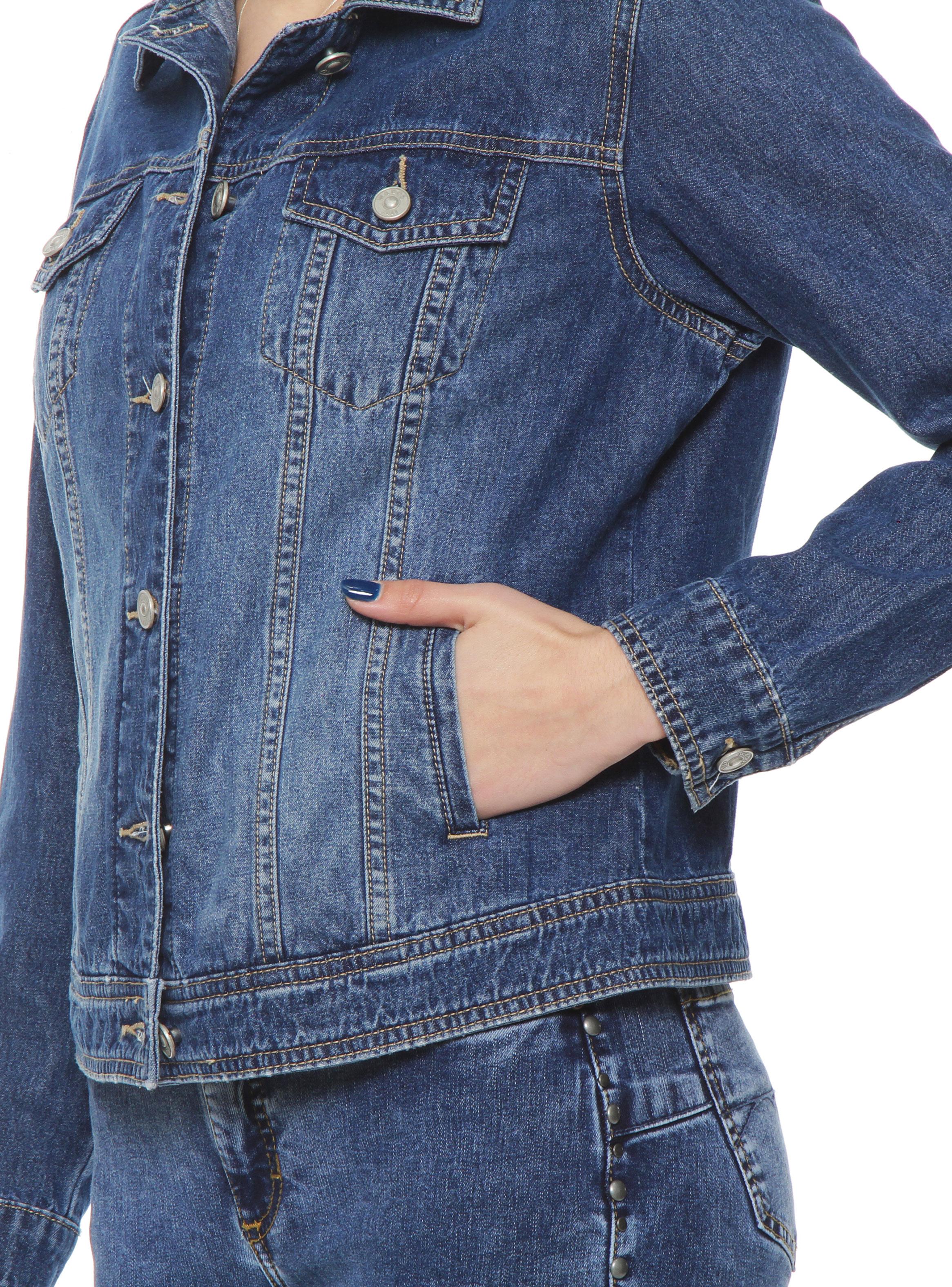 Chaqueta Denim Manga Larga Abotonada-2