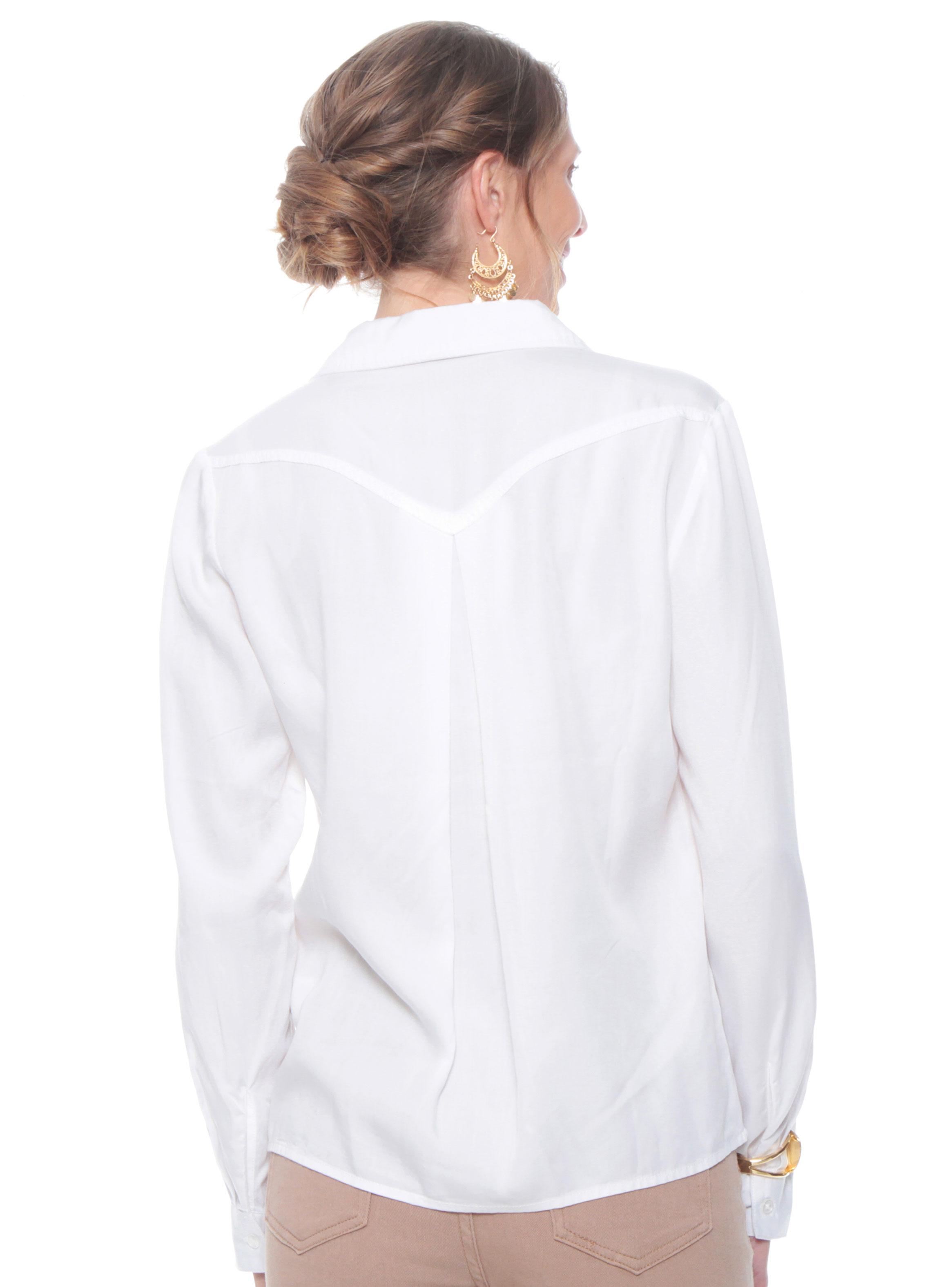 Blusa Manga Larga Lyocell Abotonada-1