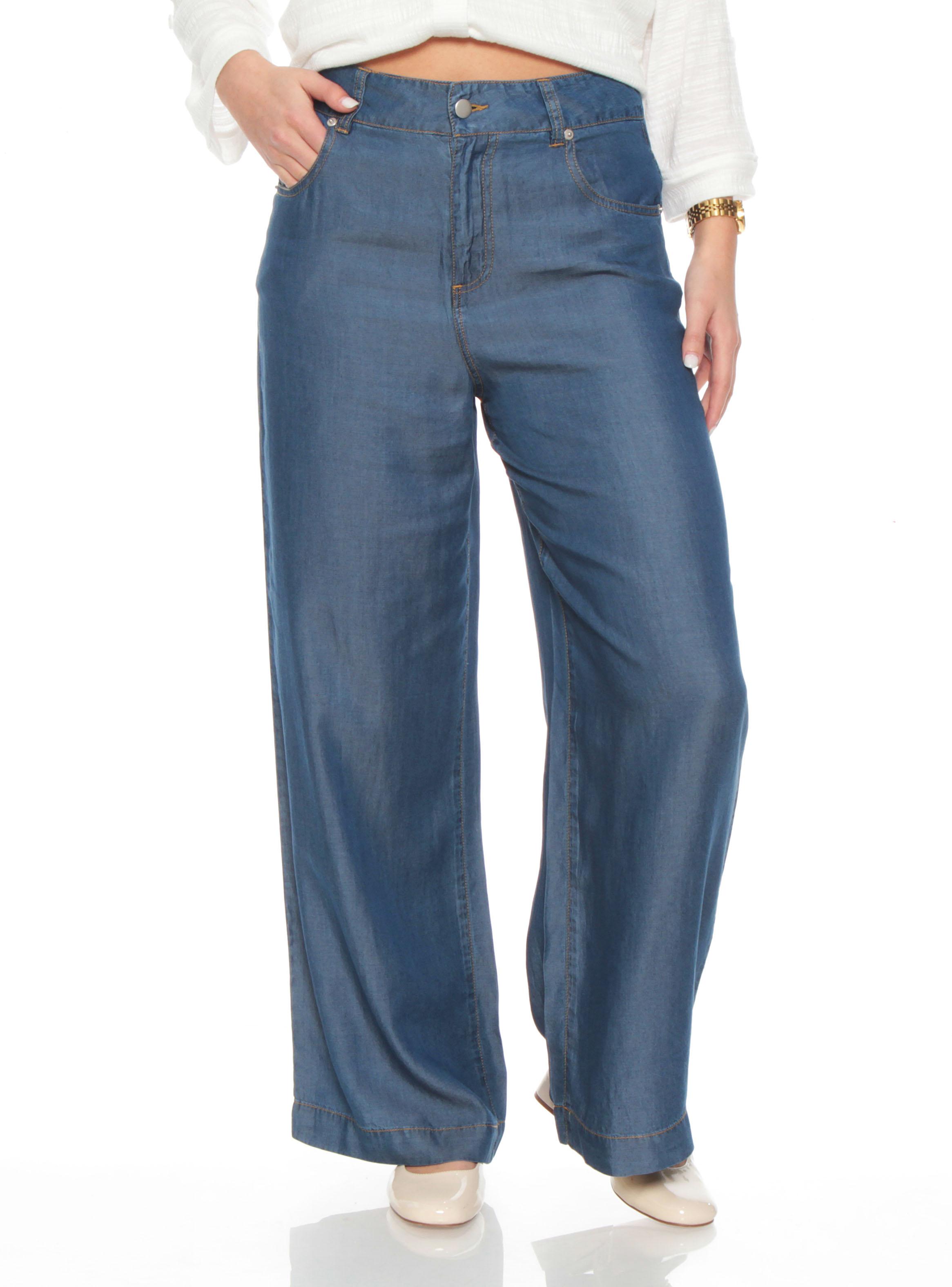 Pantalón Lyocell Wide Leg Tiro Alto Cw022-0