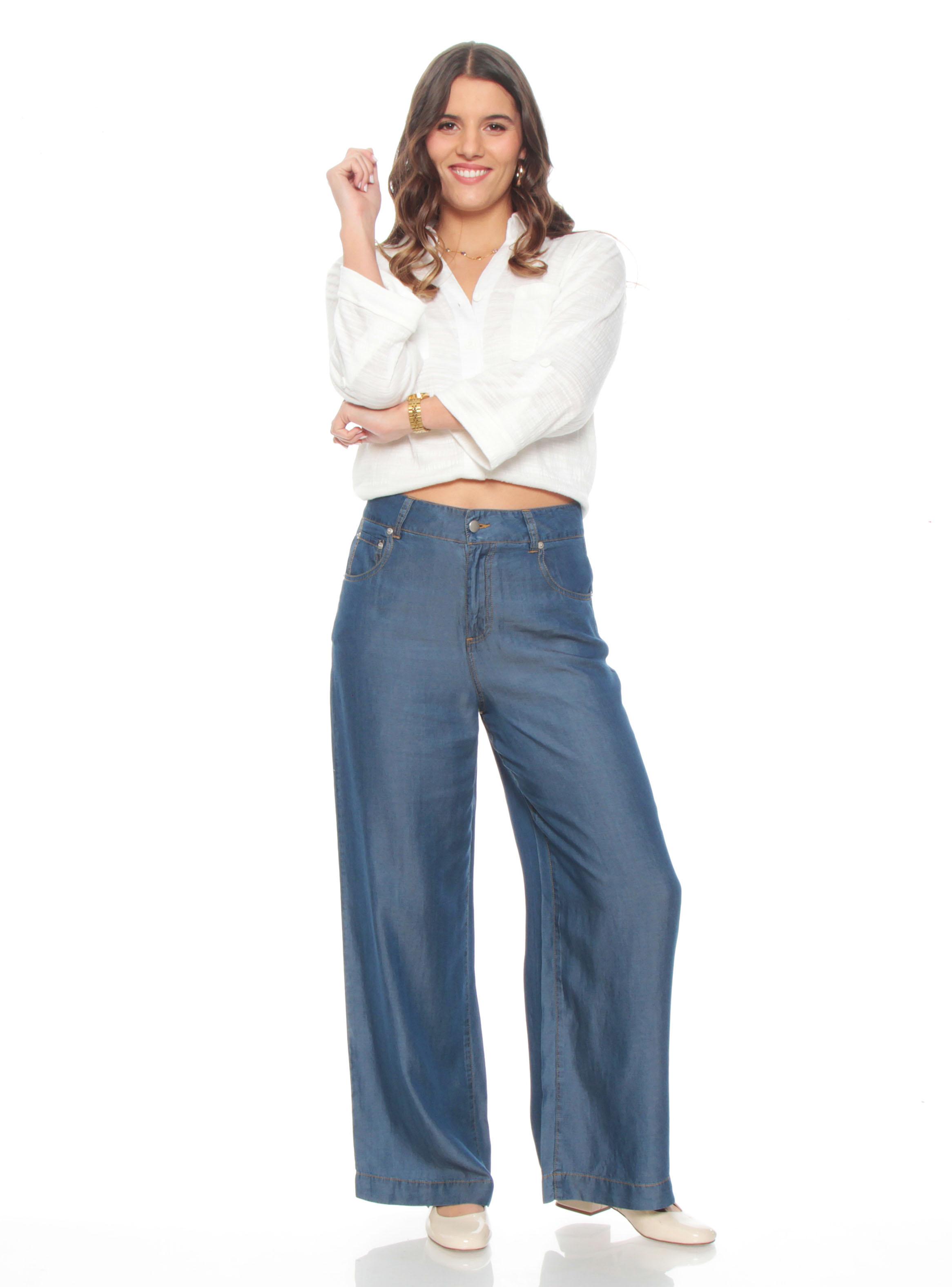 Pantalón Lyocell Wide Leg Tiro Alto Cw022-3
