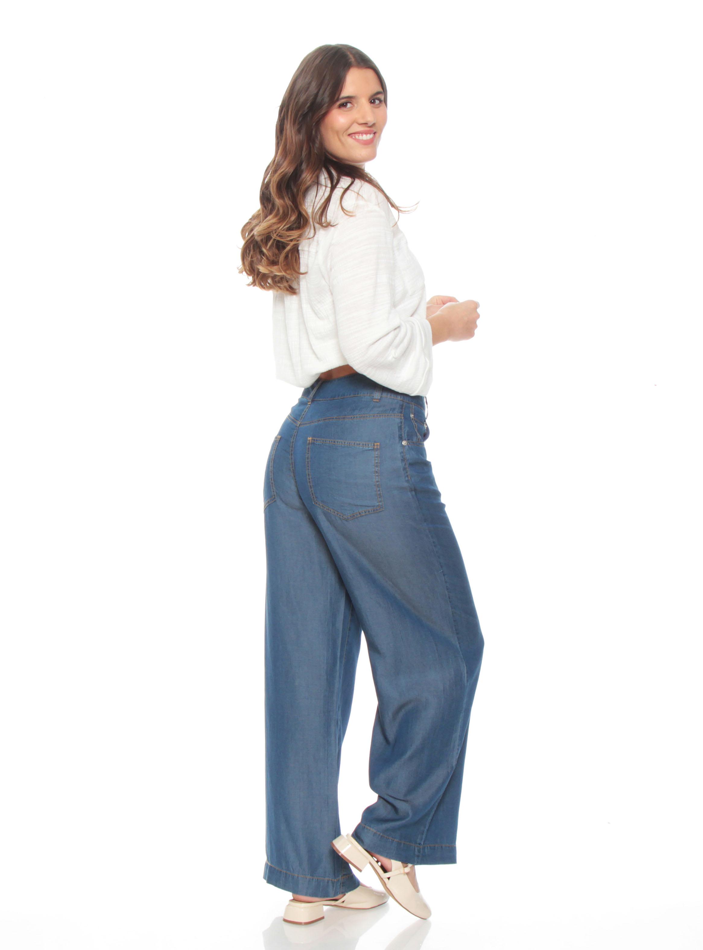 Pantalón Lyocell Wide Leg Tiro Alto Cw022-4