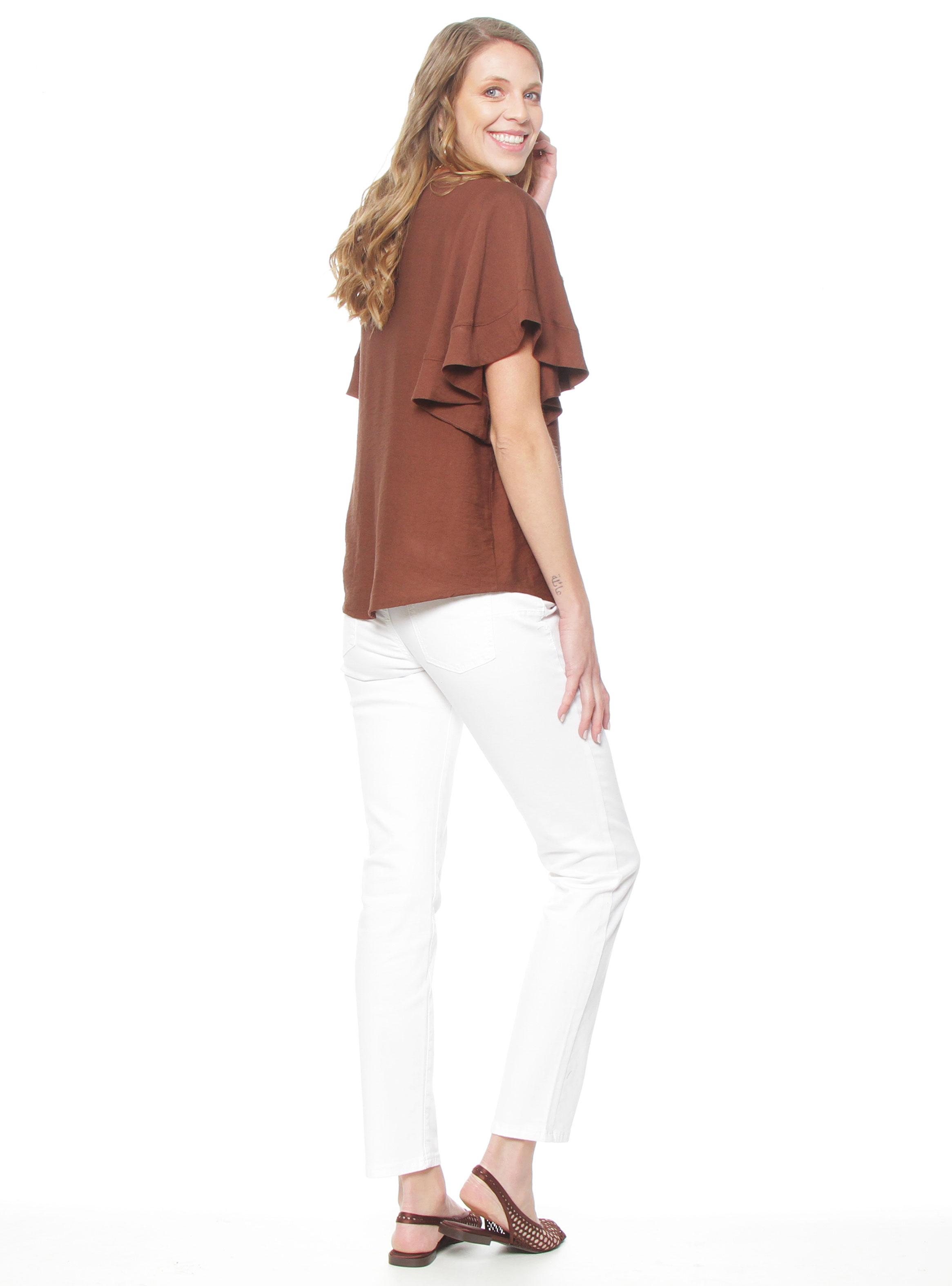 Blusa Sólida Escote V-4