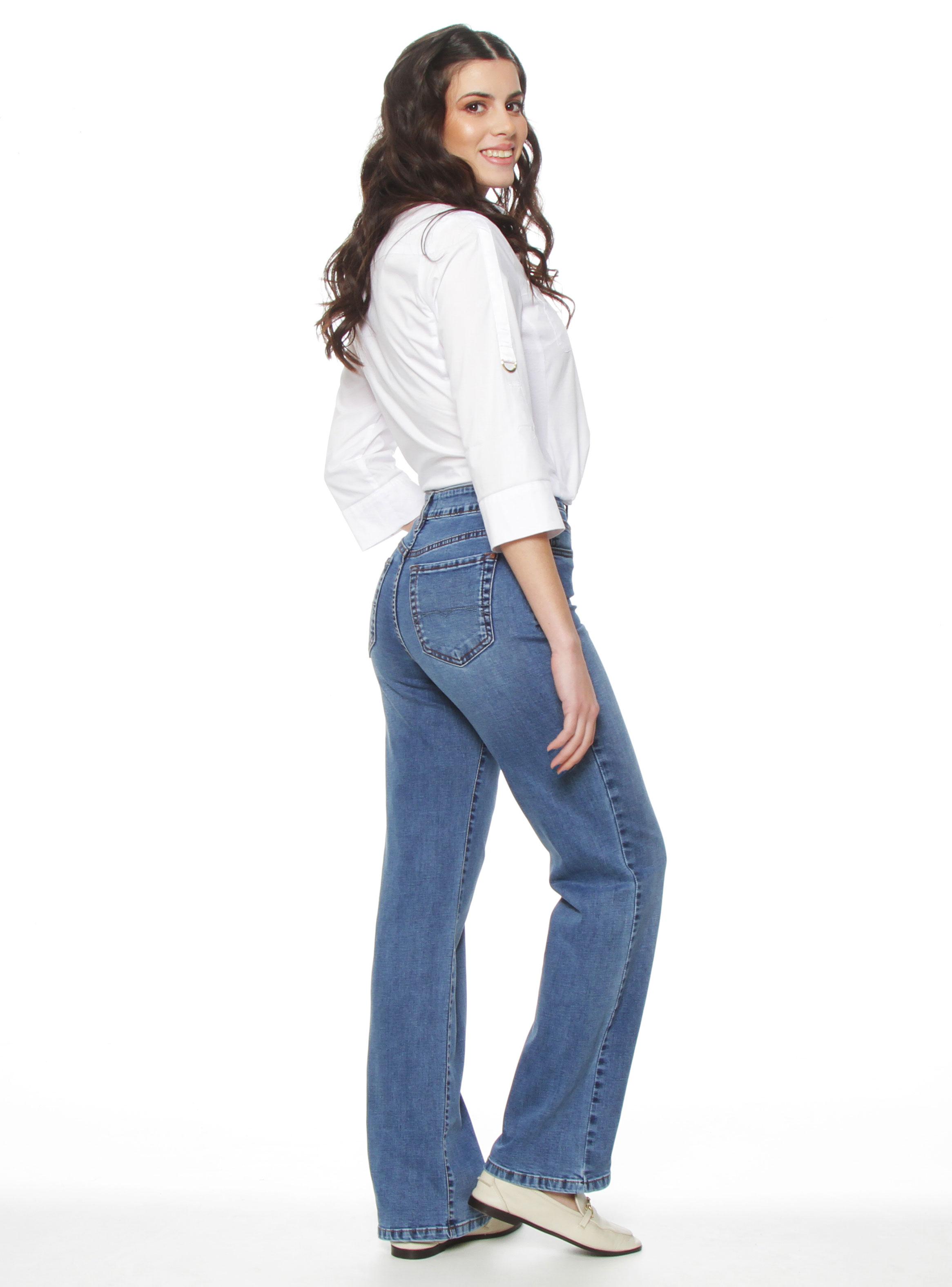 Jeans Recto con Tiro Alto Bootcut-4