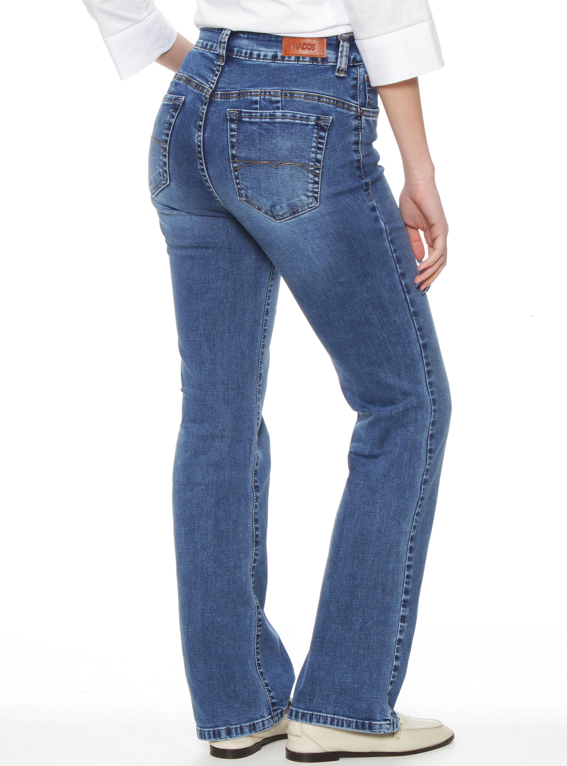 Jeans Recto Tiro Alto 1 Botón Push In Push Up P35-1