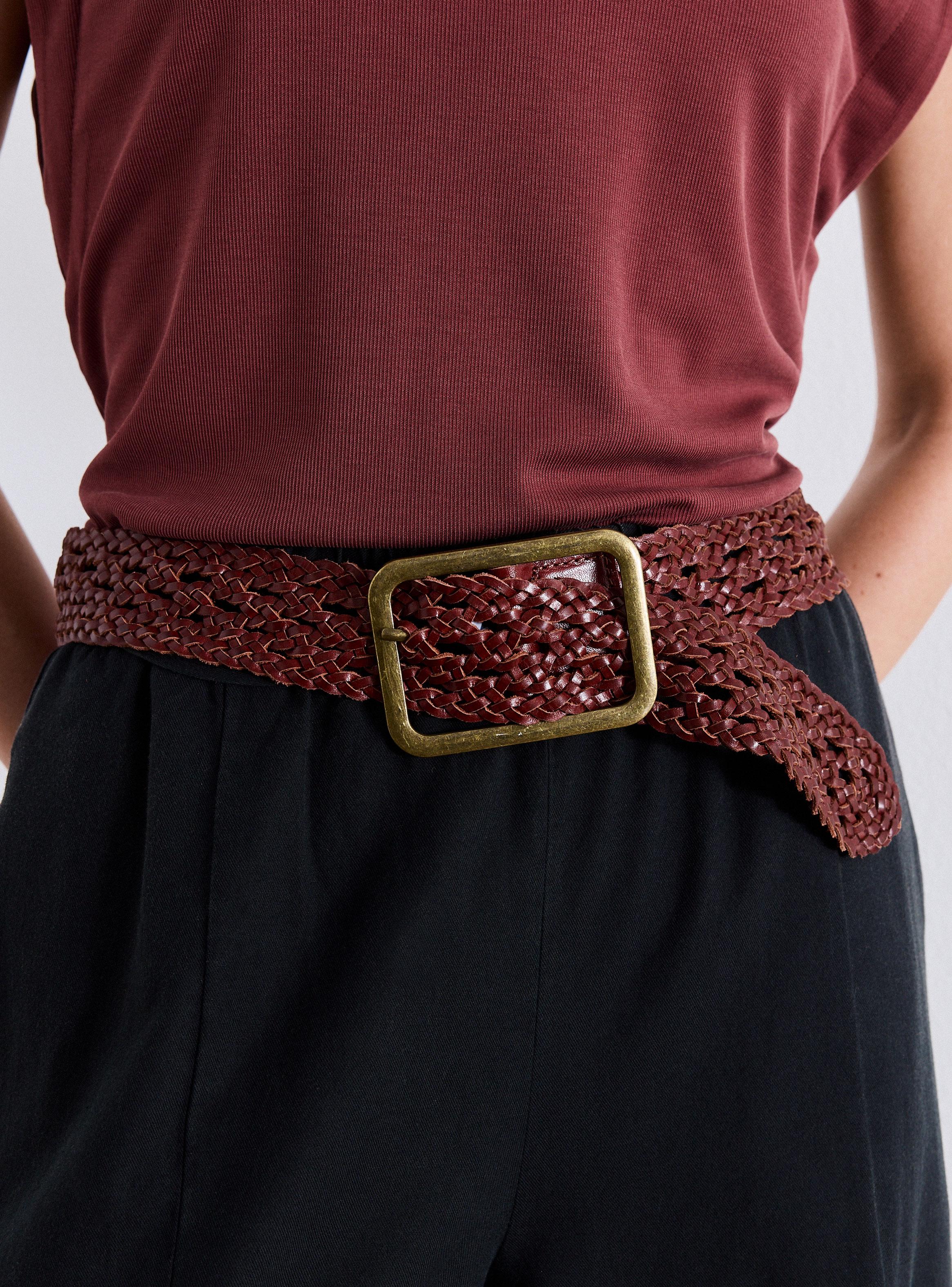 Cinturón Diseño Calado Cuero-4