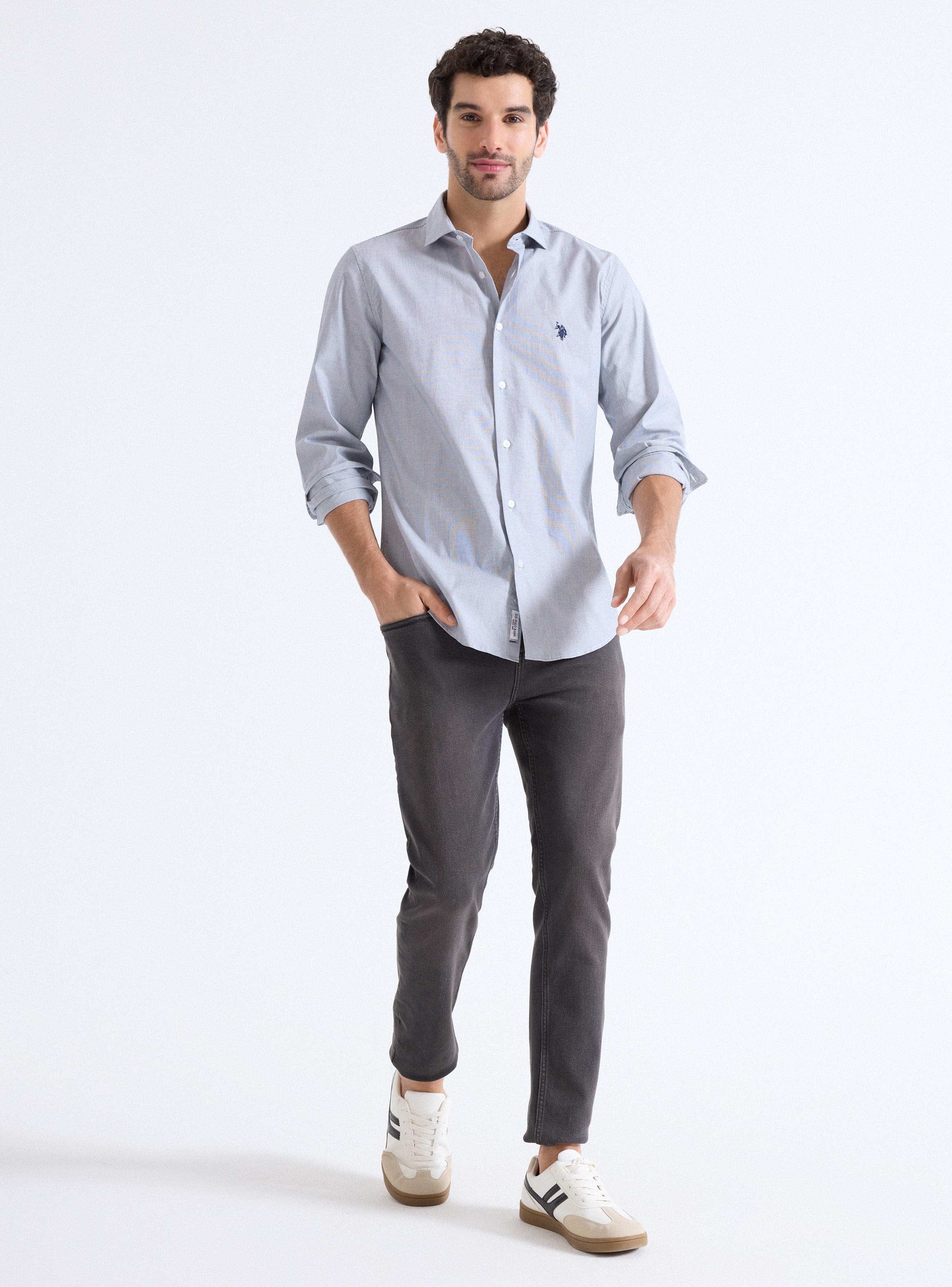 Camisa Manga Larga Work Líneas Custom Fit-4