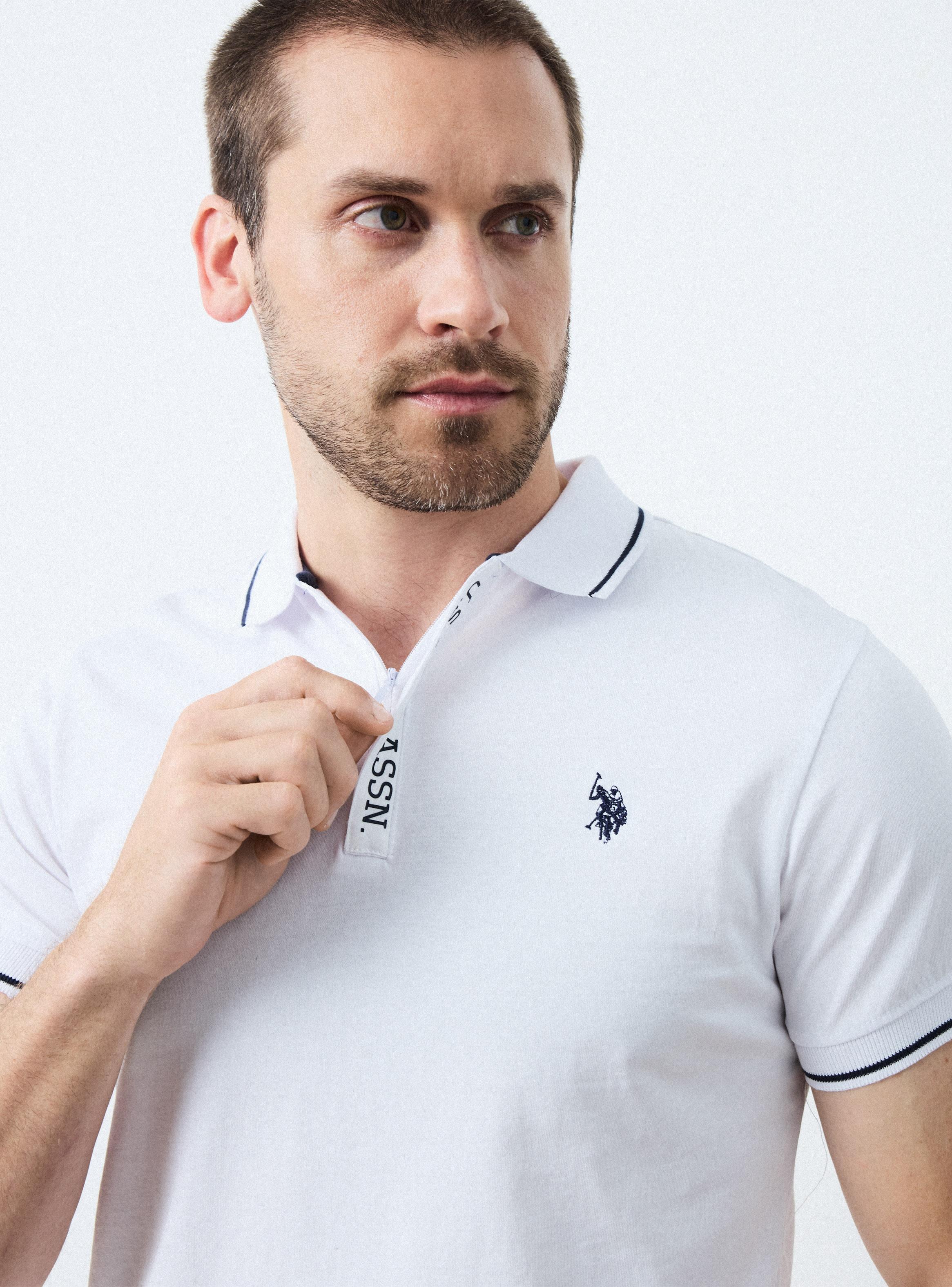 Polera Jersey Cuello Polo Custom Fit Cierre-2