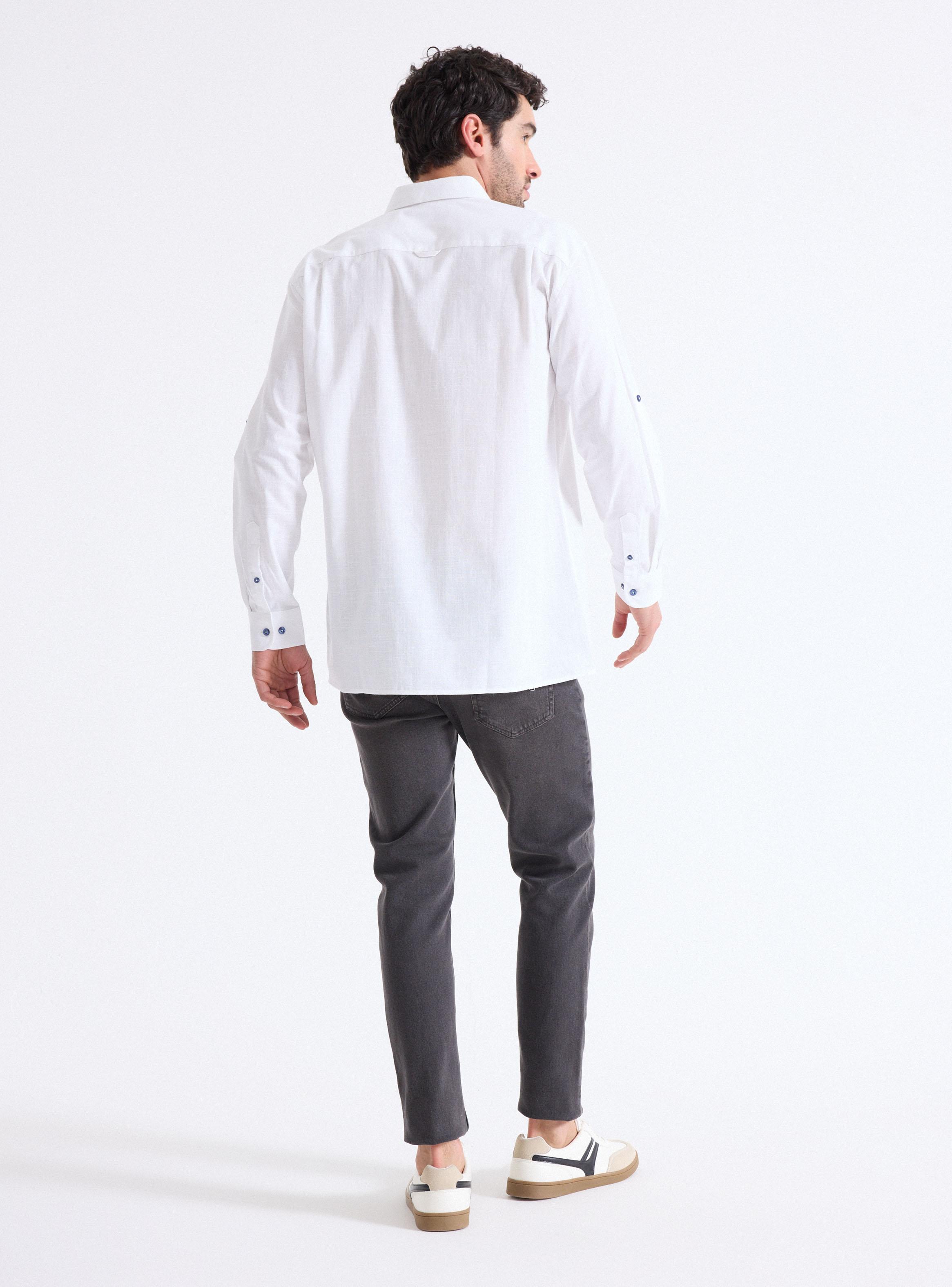 Camisa Manga Larga Slub Look Lino-5