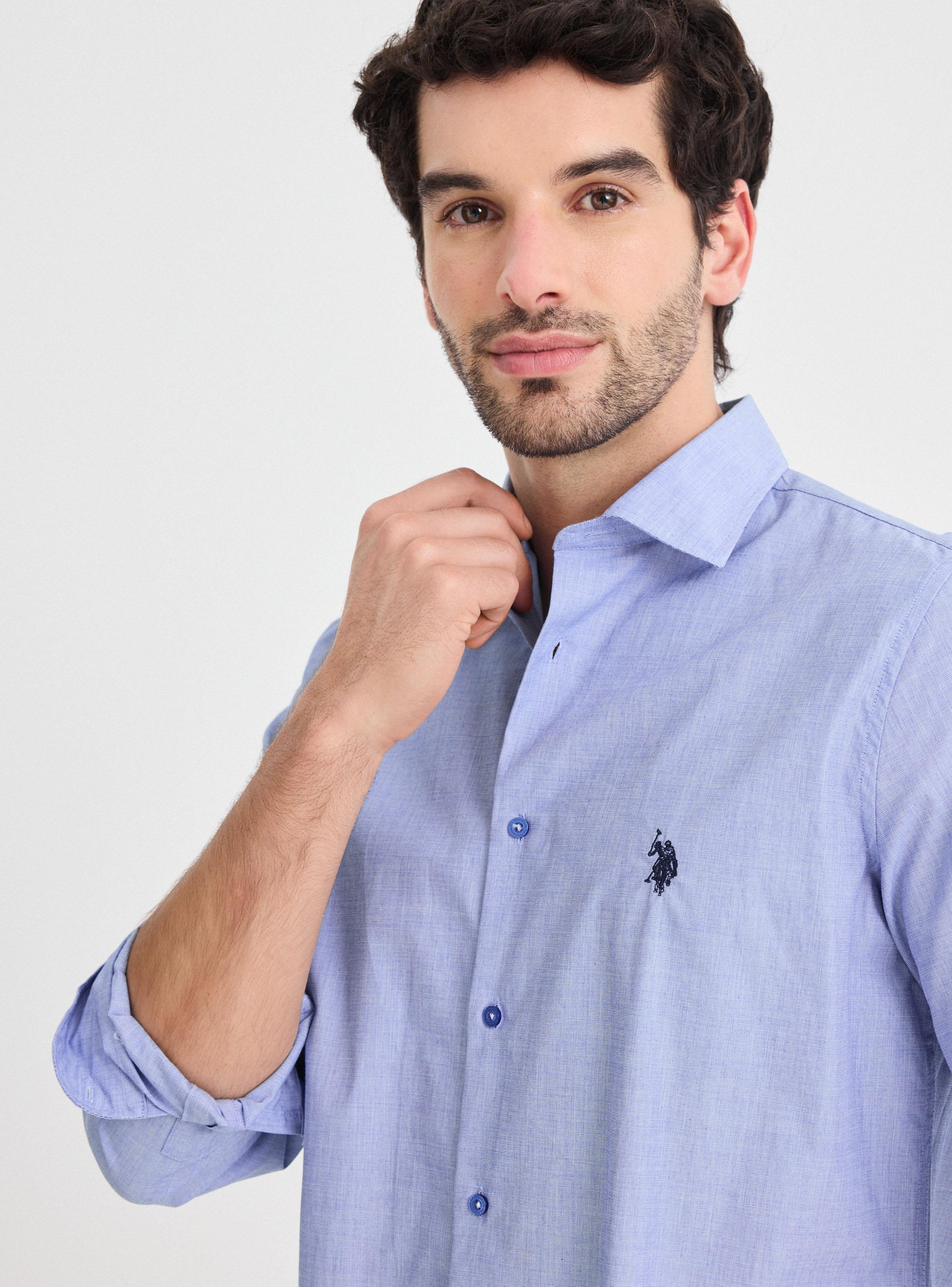 Camisa Manga Larga Fil A Fil Lisa Custom Fit-2