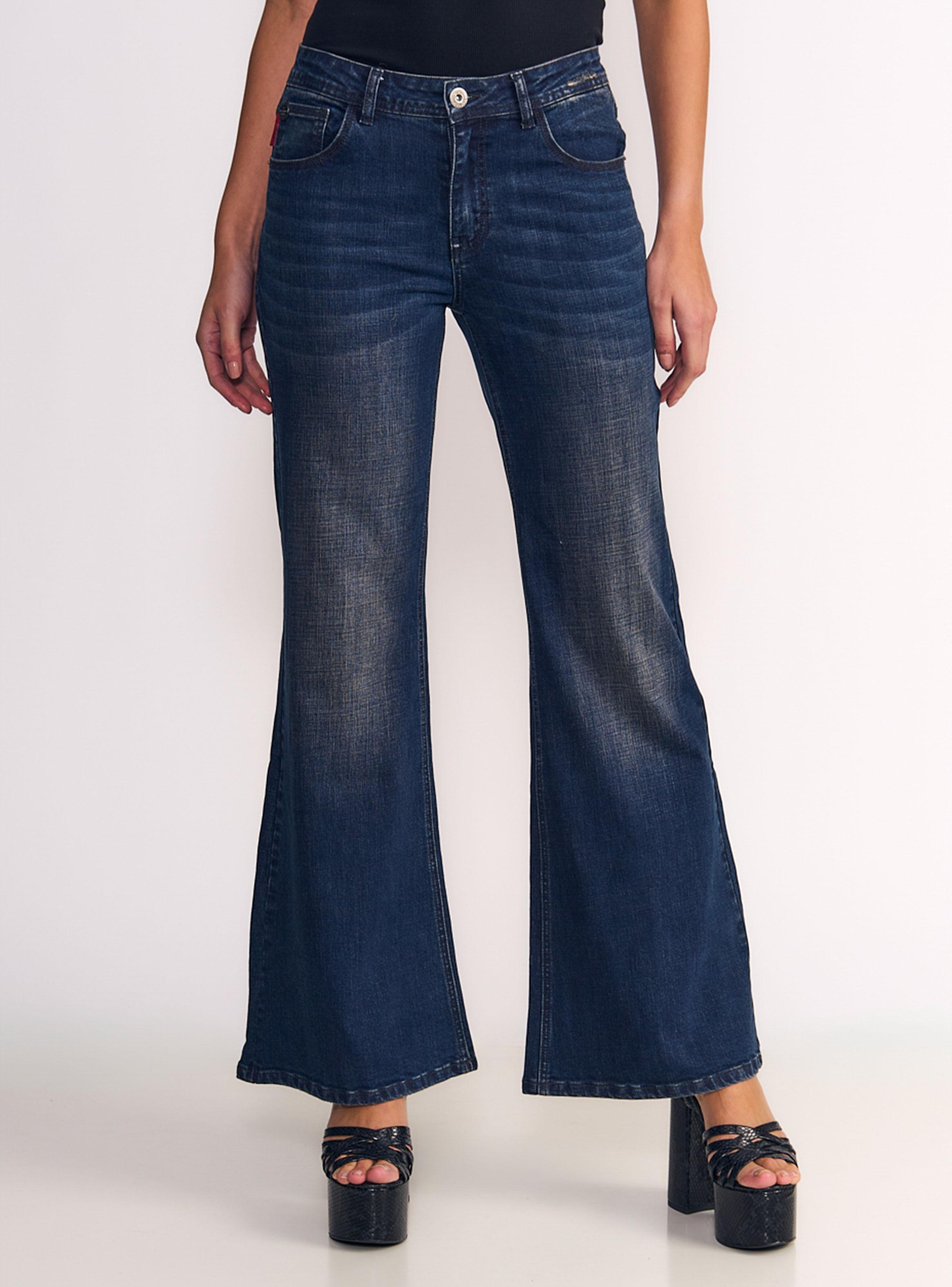 Jeans Patte Déph Tiro Medio Dark Blue-0