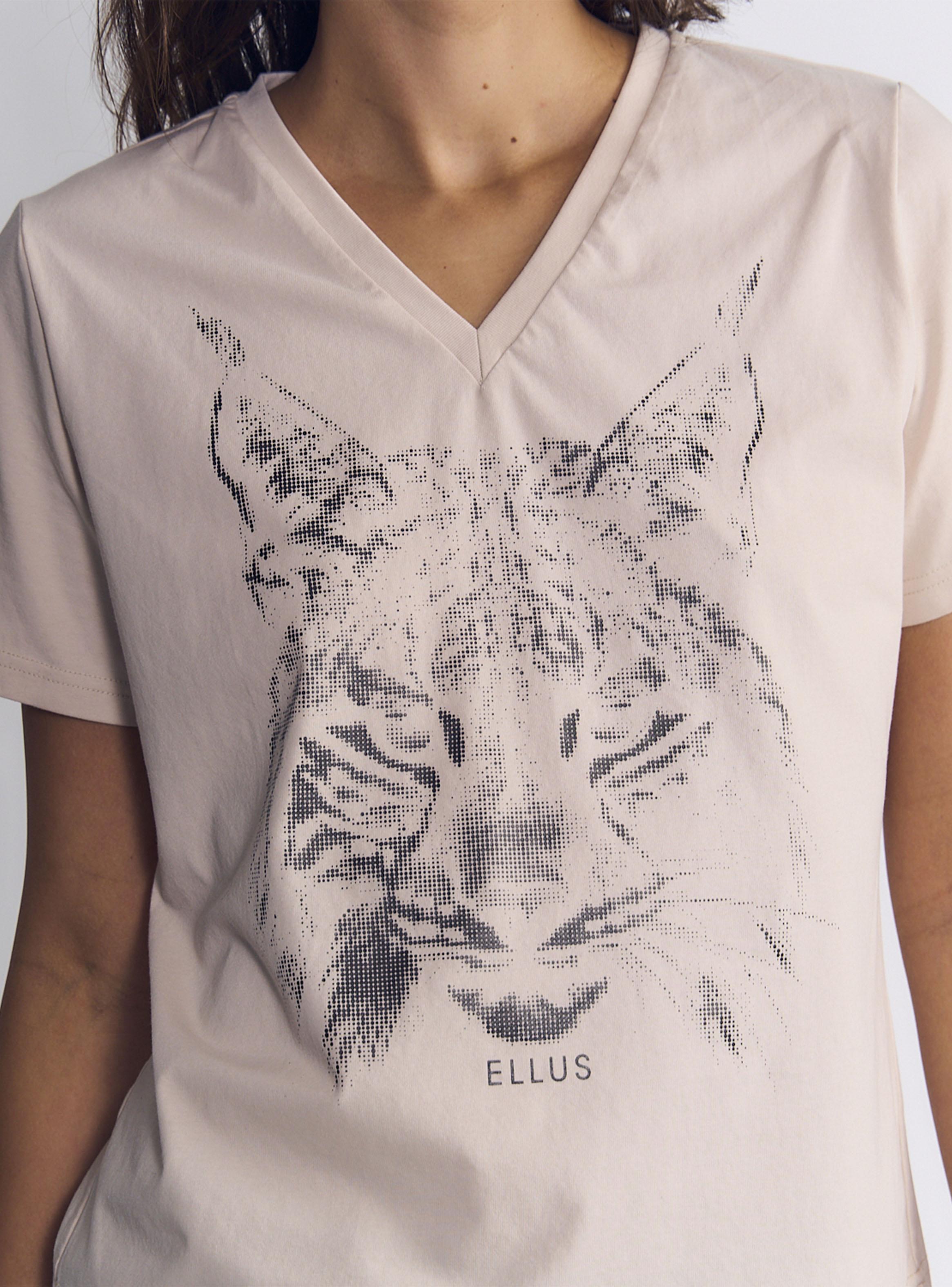 Polera Manga Corta Box Fit V Neck Tigre-3