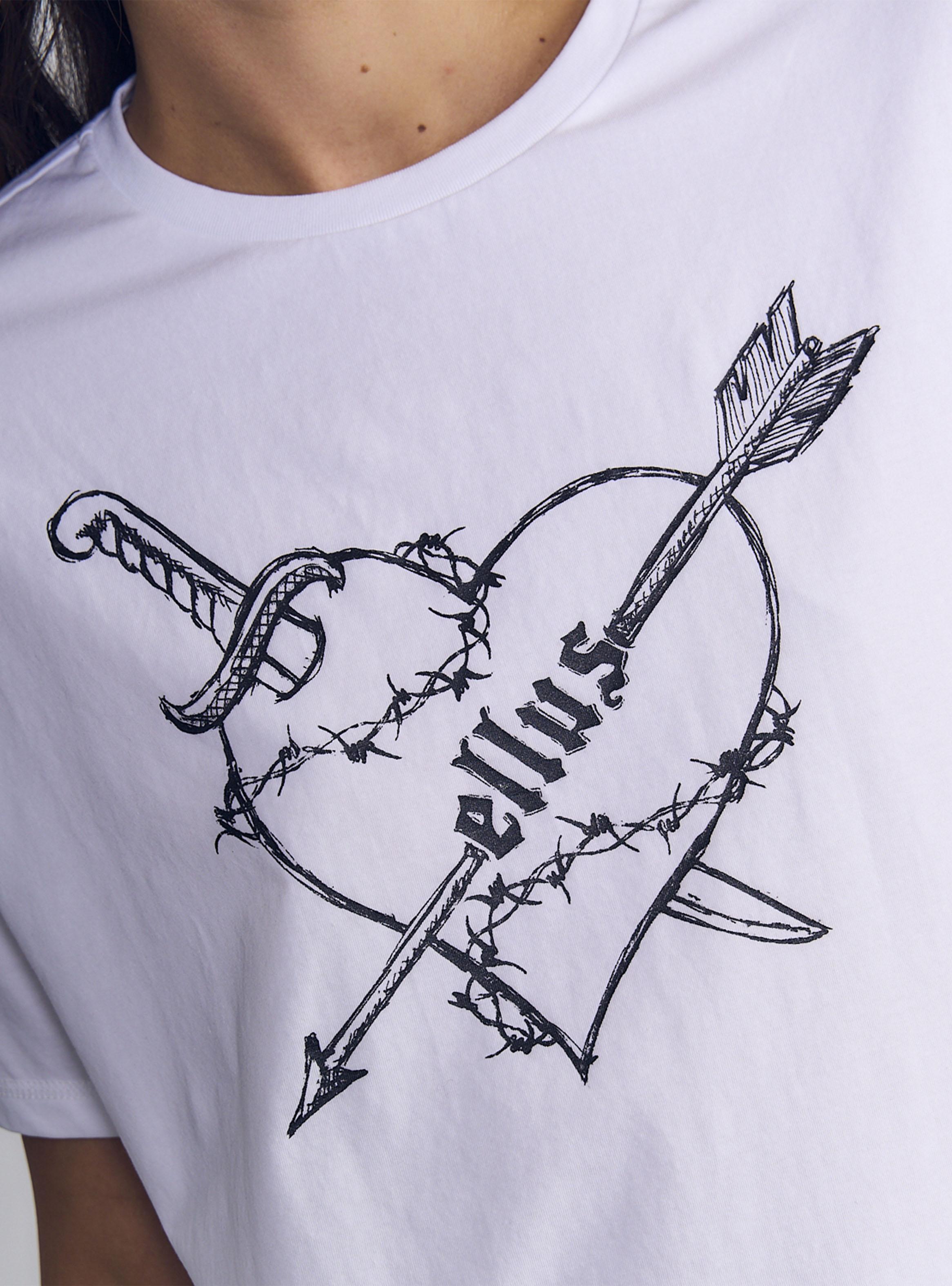 Polera Box Fit Round Neck Corazón-3