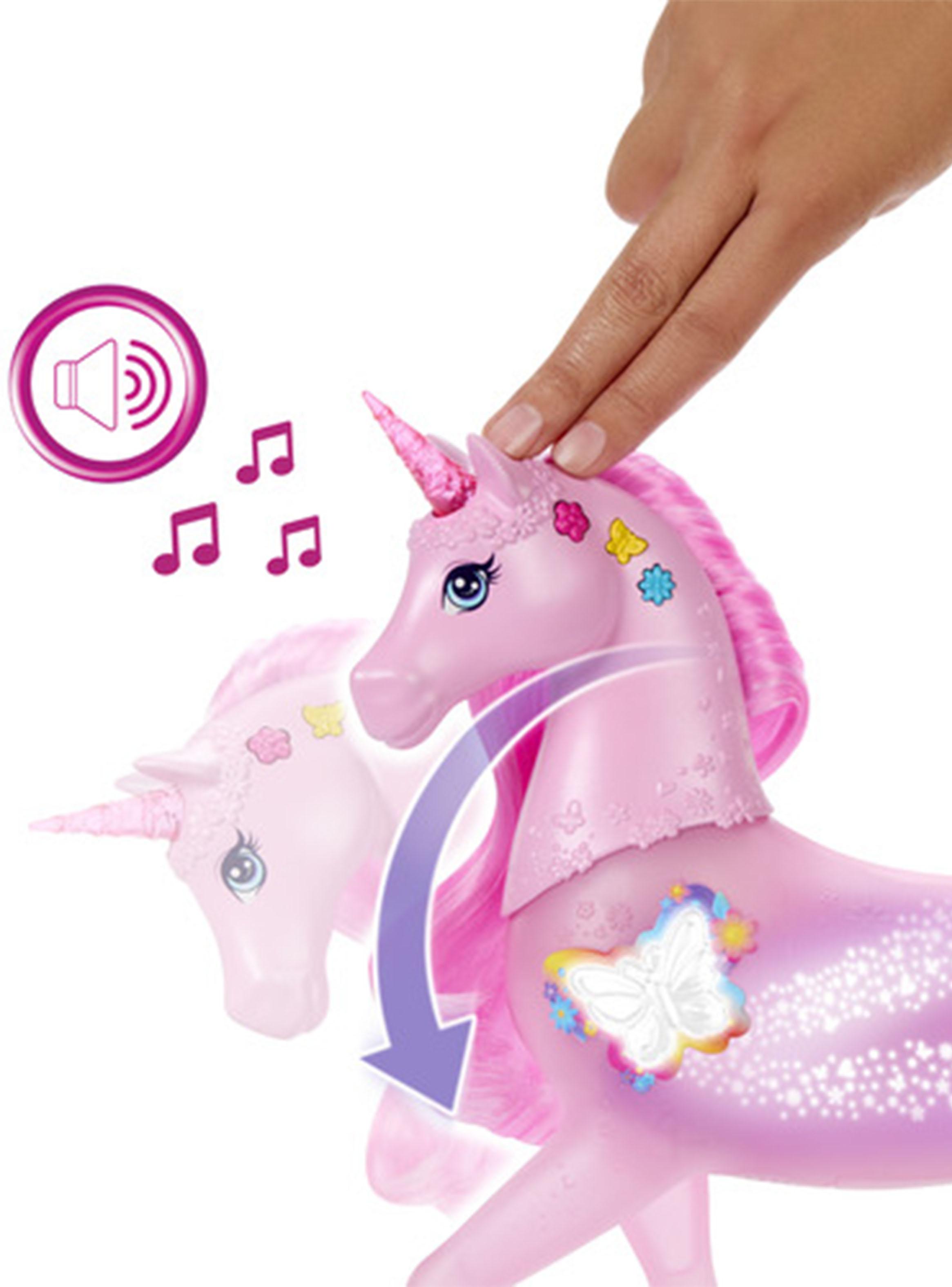 Muñeca Barbie Set Unicornio con Luz y Sonido-1