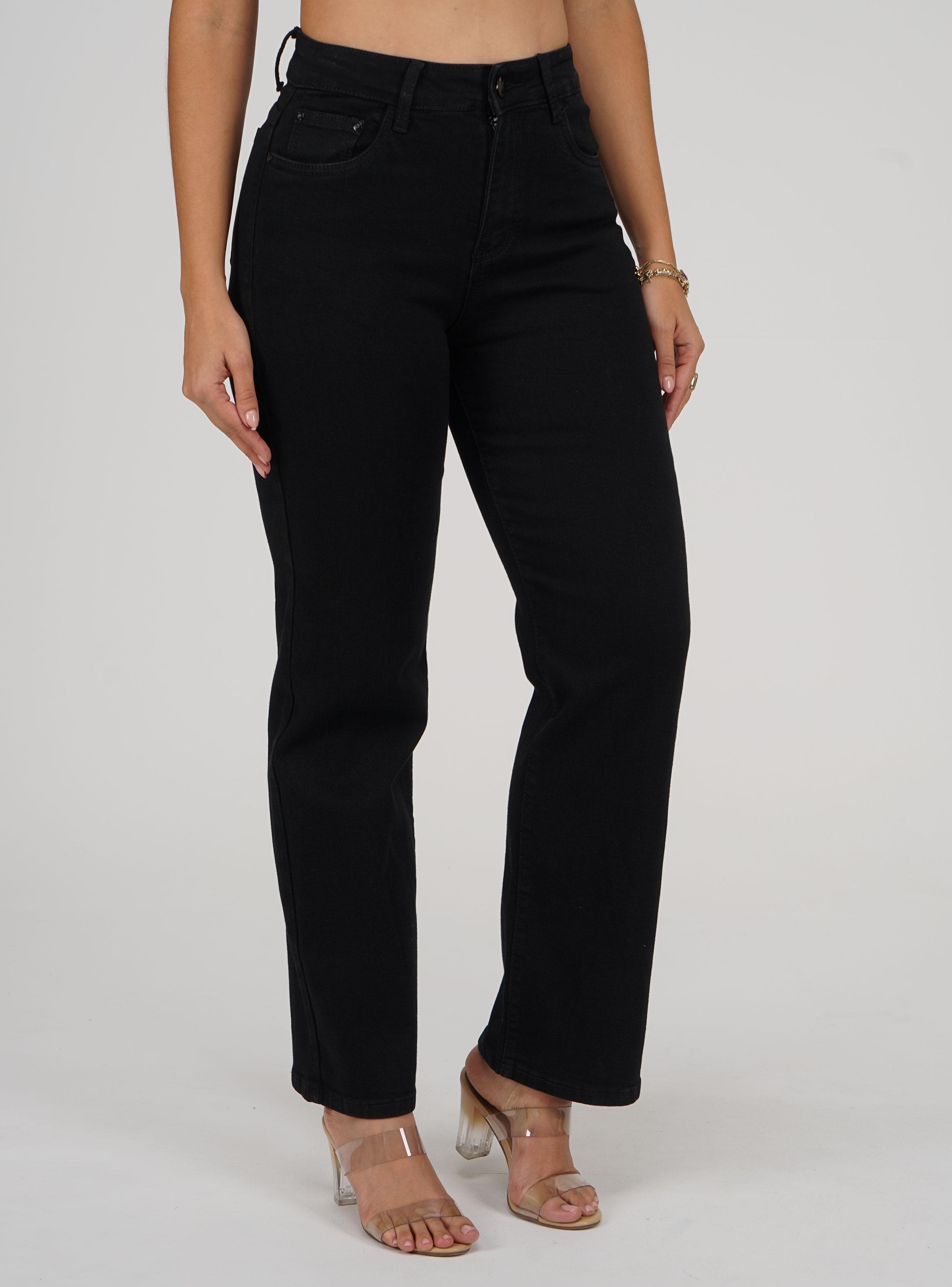 Jeans Straight Fit con Tiro Alto-2