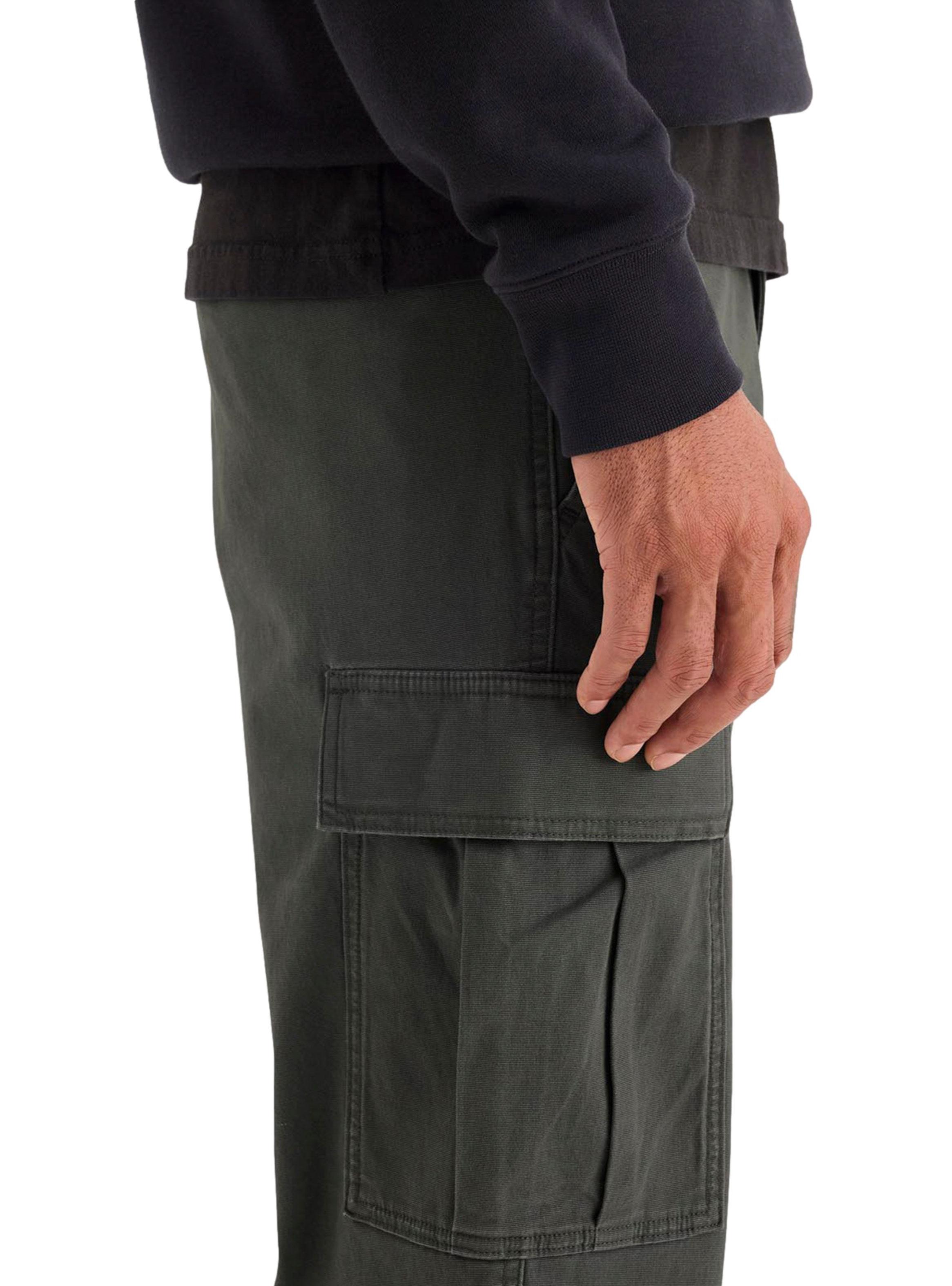 Pantalón Cargo Straight Fit Tiro Medio Liso-2