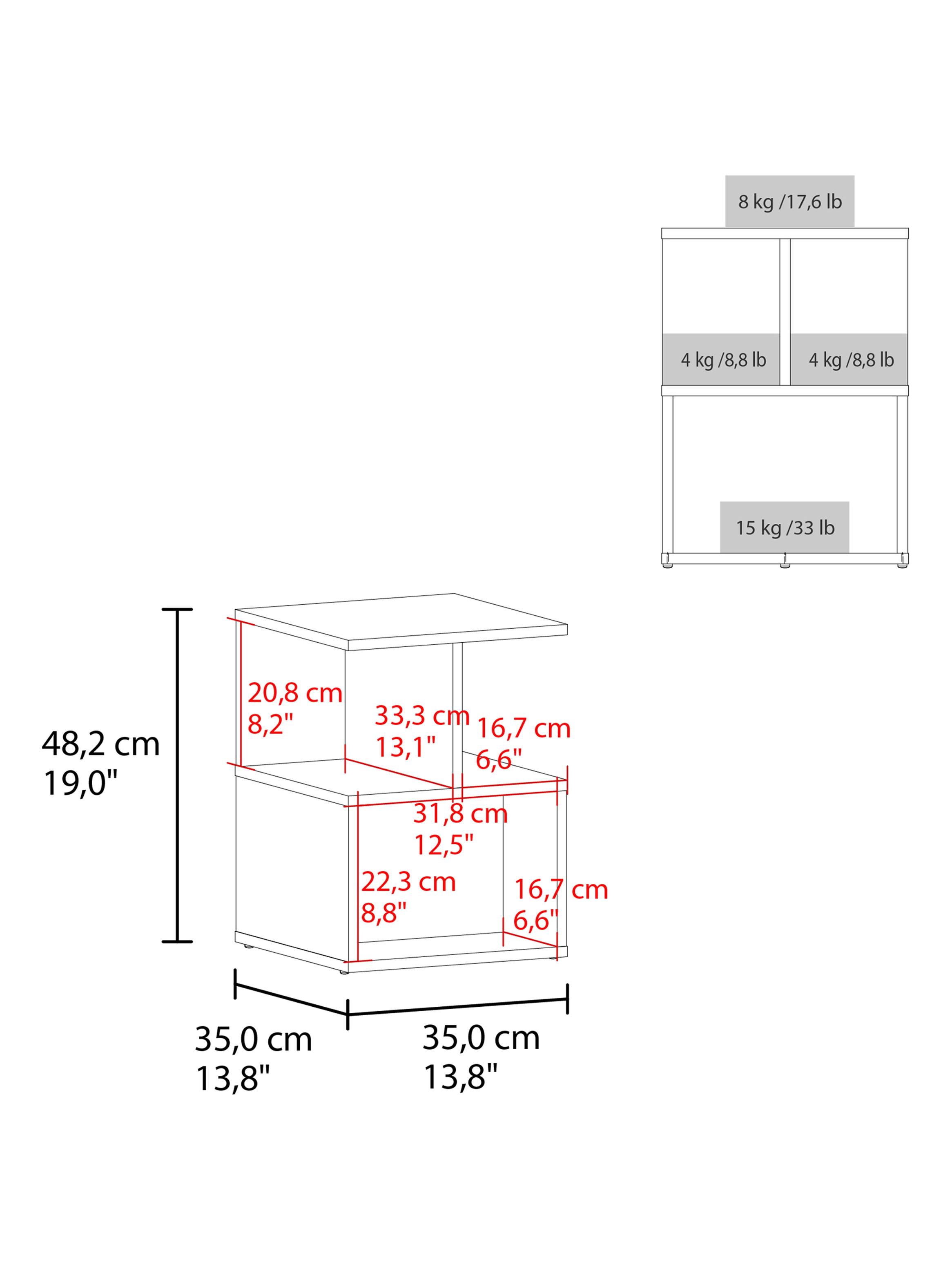 Velador 2 Posiciones 48.2x35x35 cm Ocaso Wengue-1
