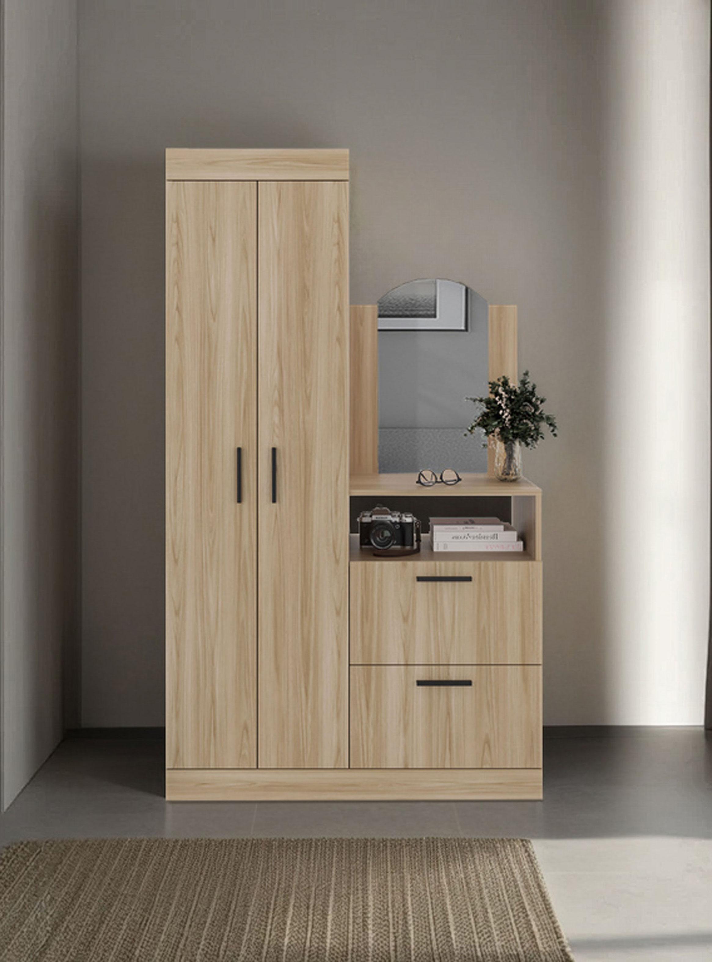 Clóset Comoda Praga 3 Puertas 1 Cajón Fresno-4