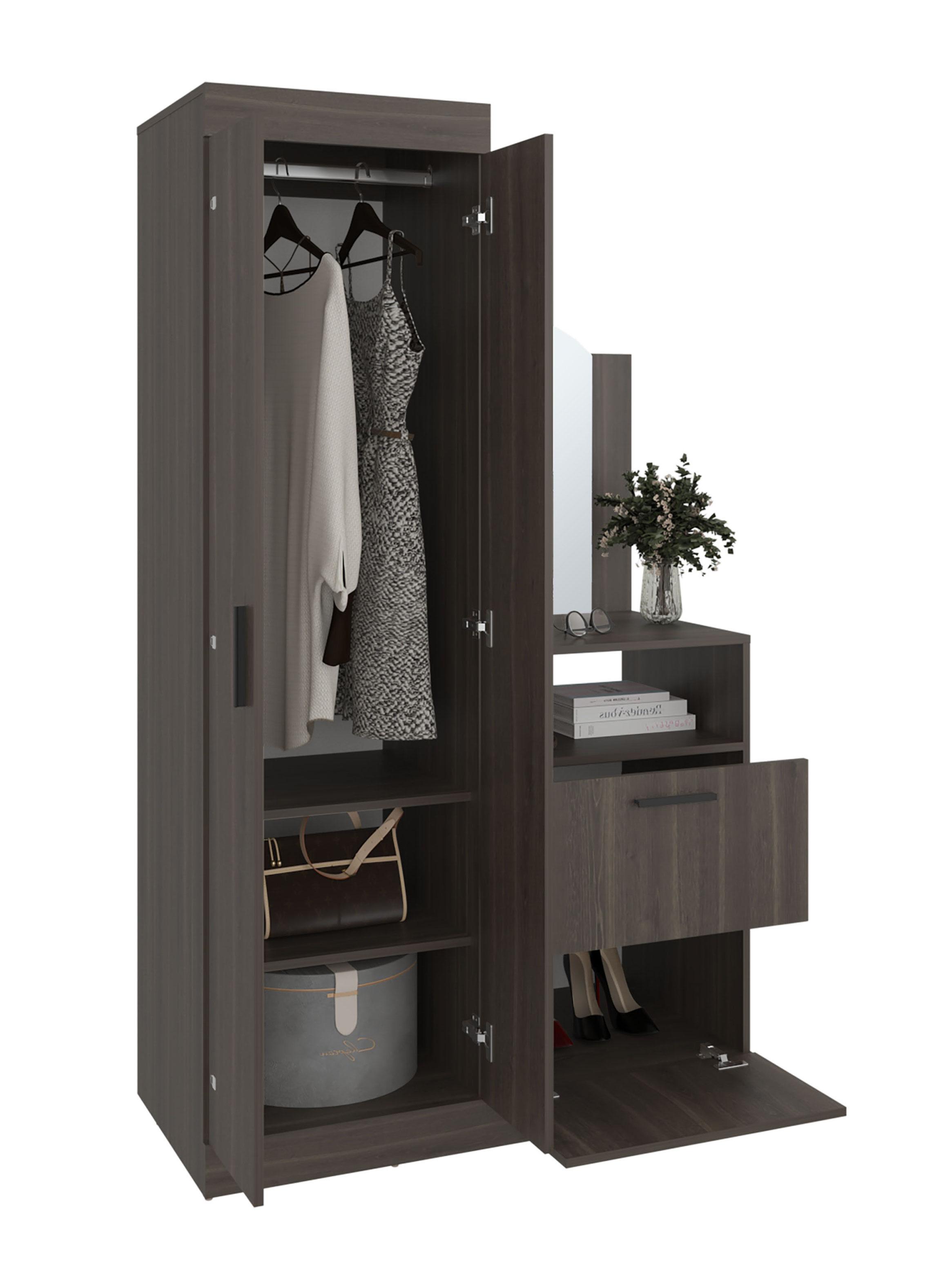 Clóset Comoda Praga 3 Puertas 1 Cajón Milan-3