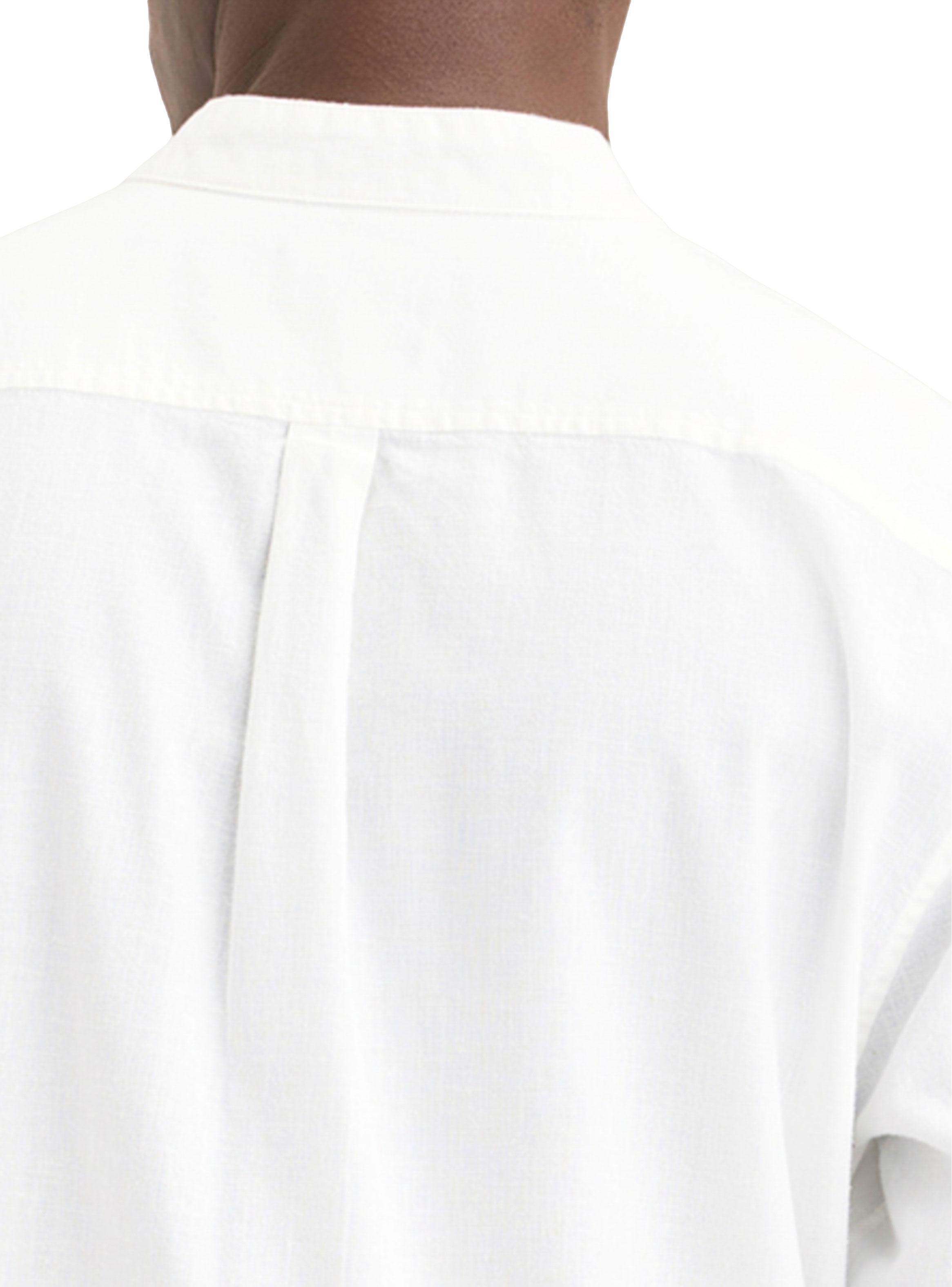 Camisa Casual Band Collar-3