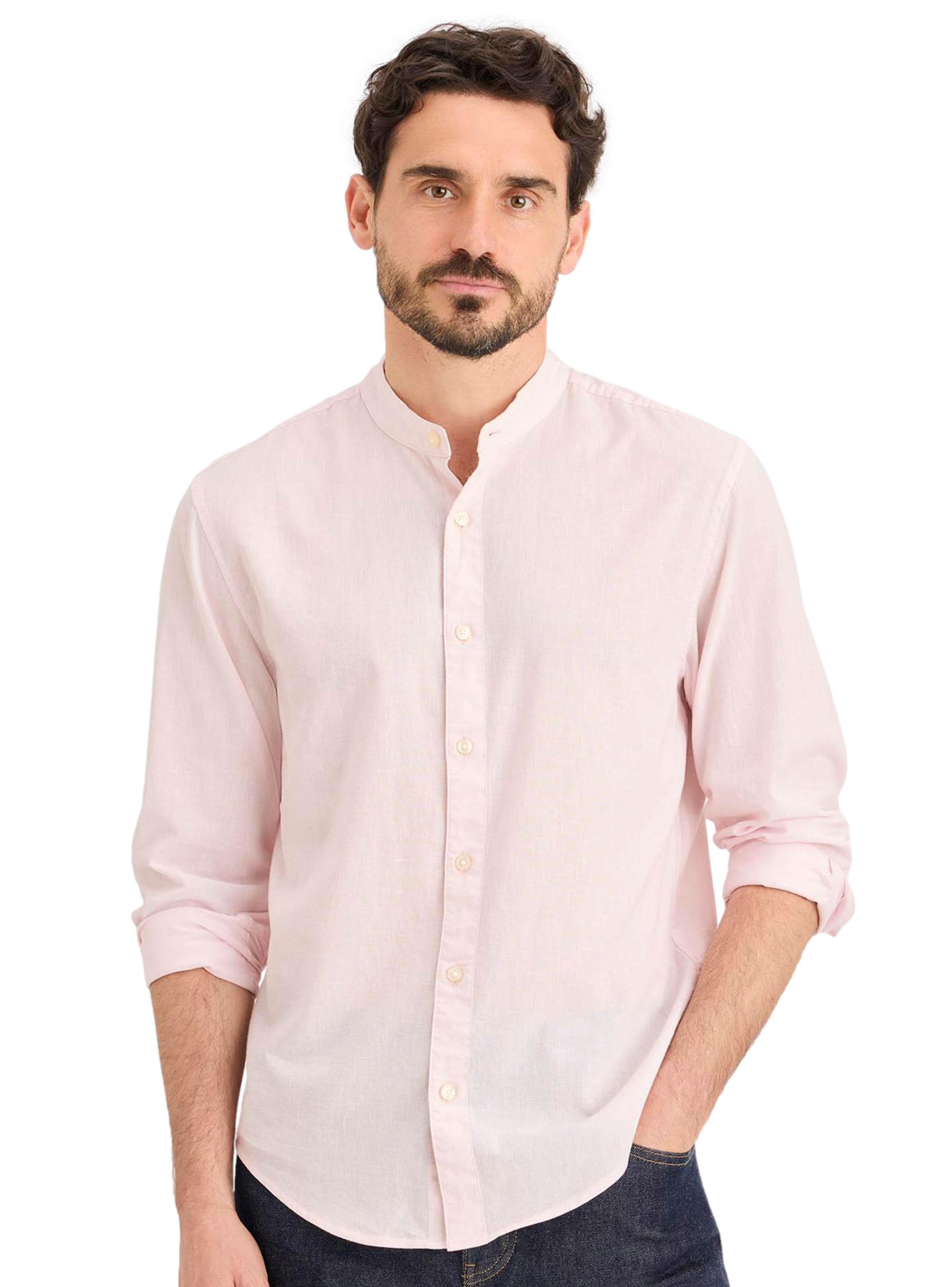 Camisa Band Collar Regular Fit-0