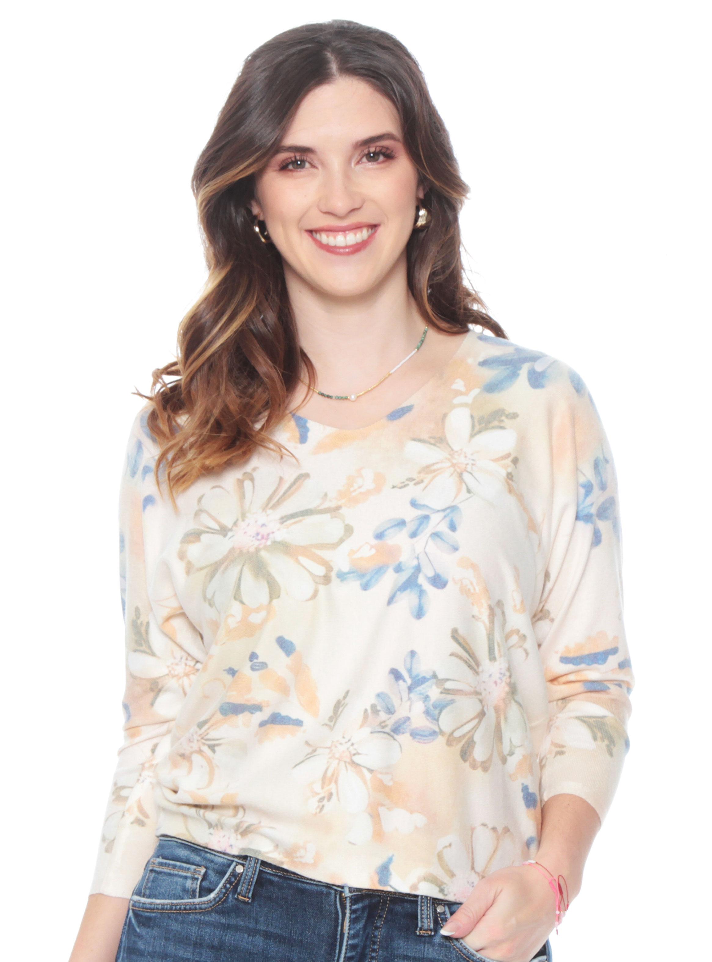 Sweater Sublimado Manga 3/4 Escote V-0
