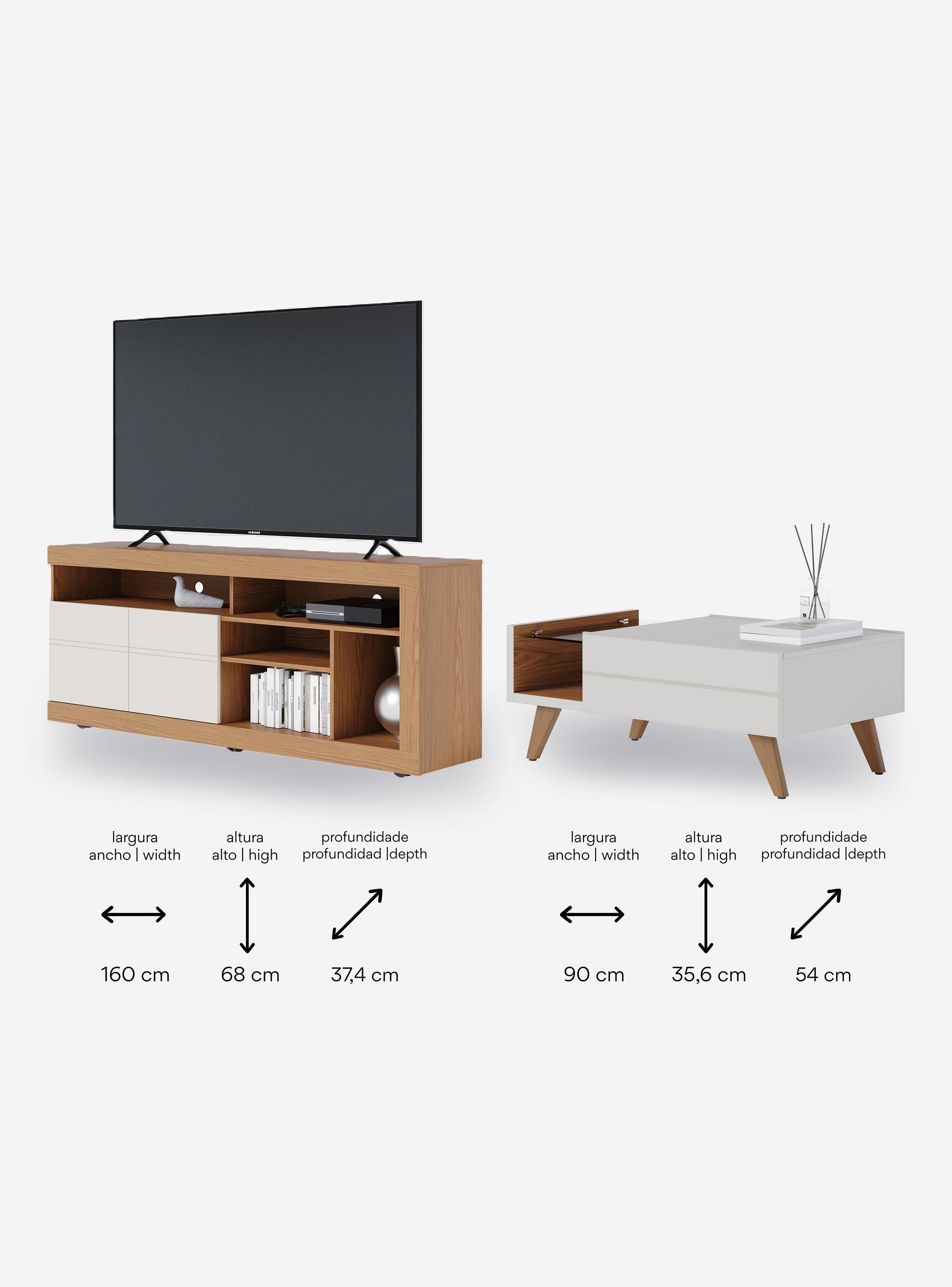 Rack TV 65' Noronha + Vitrina + Arrimo-1