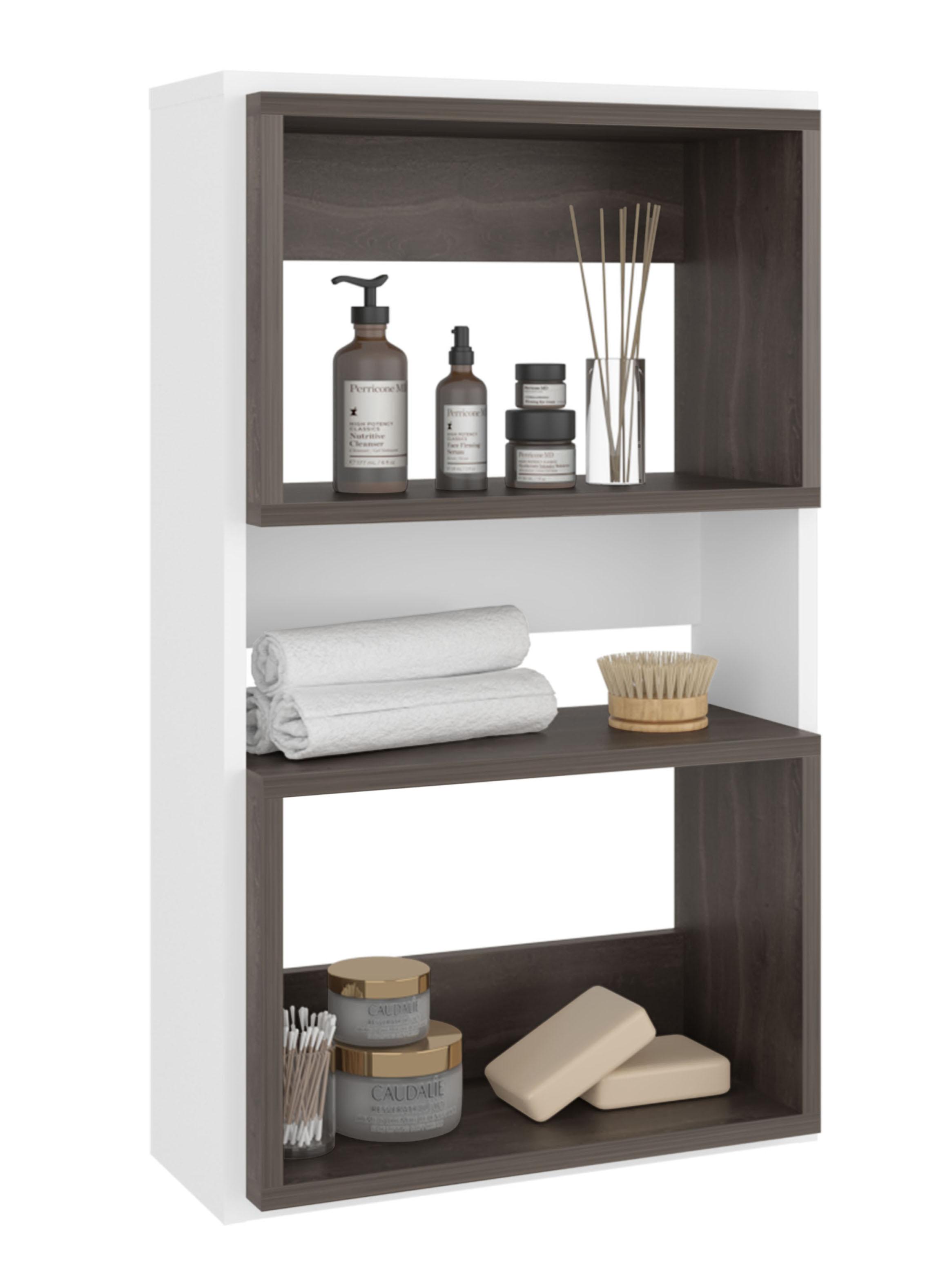 Mueble Auxilar Muro Baño Eco Blanco y Milan-4